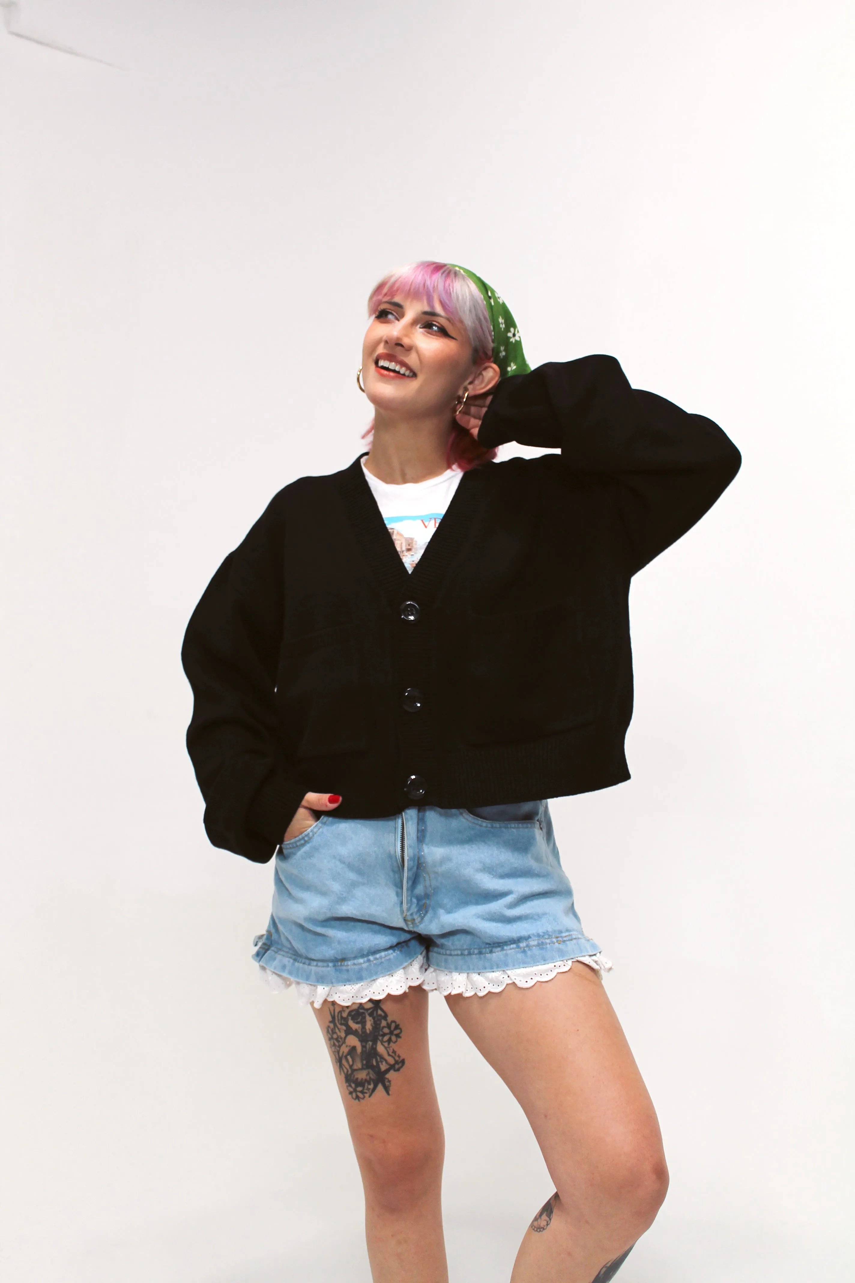 Cropped Advanced Darkness Cardigan sold by Steady Hands product image thumbnail 3