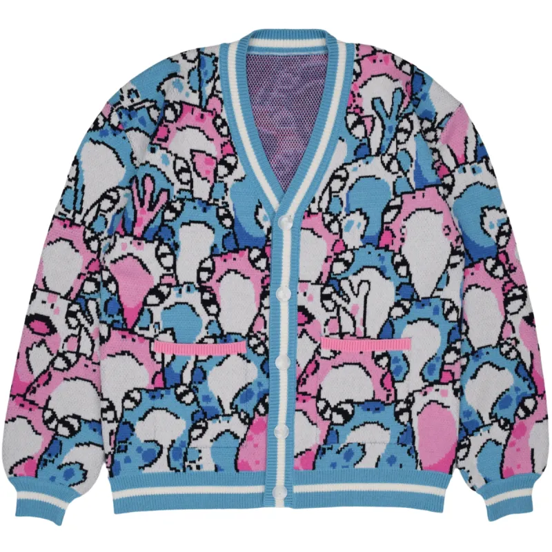 Trans Frog Cardigan sold by Steady Hands