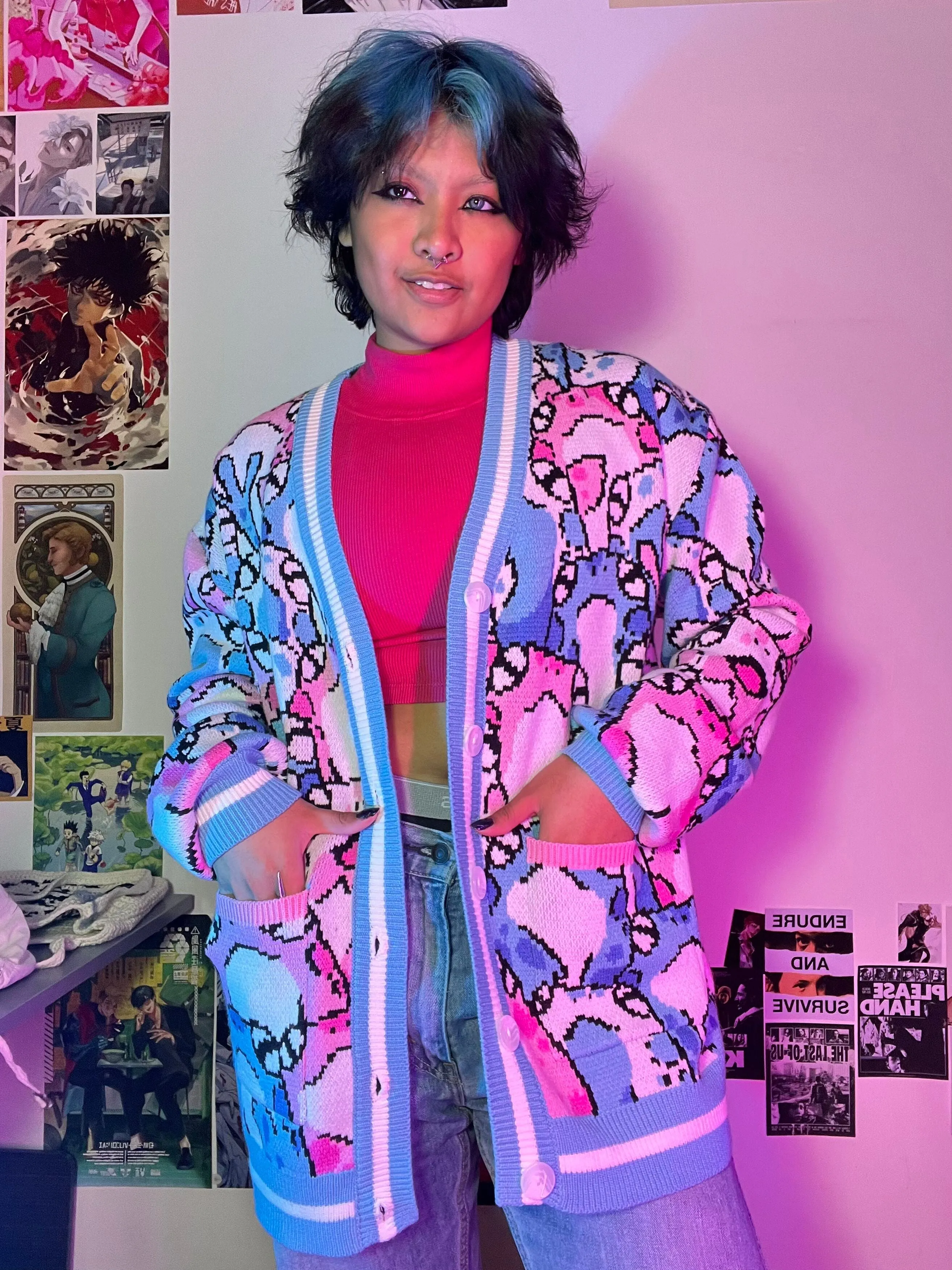 Trans Frog Cardigan sold by Steady Hands product image thumbnail 3