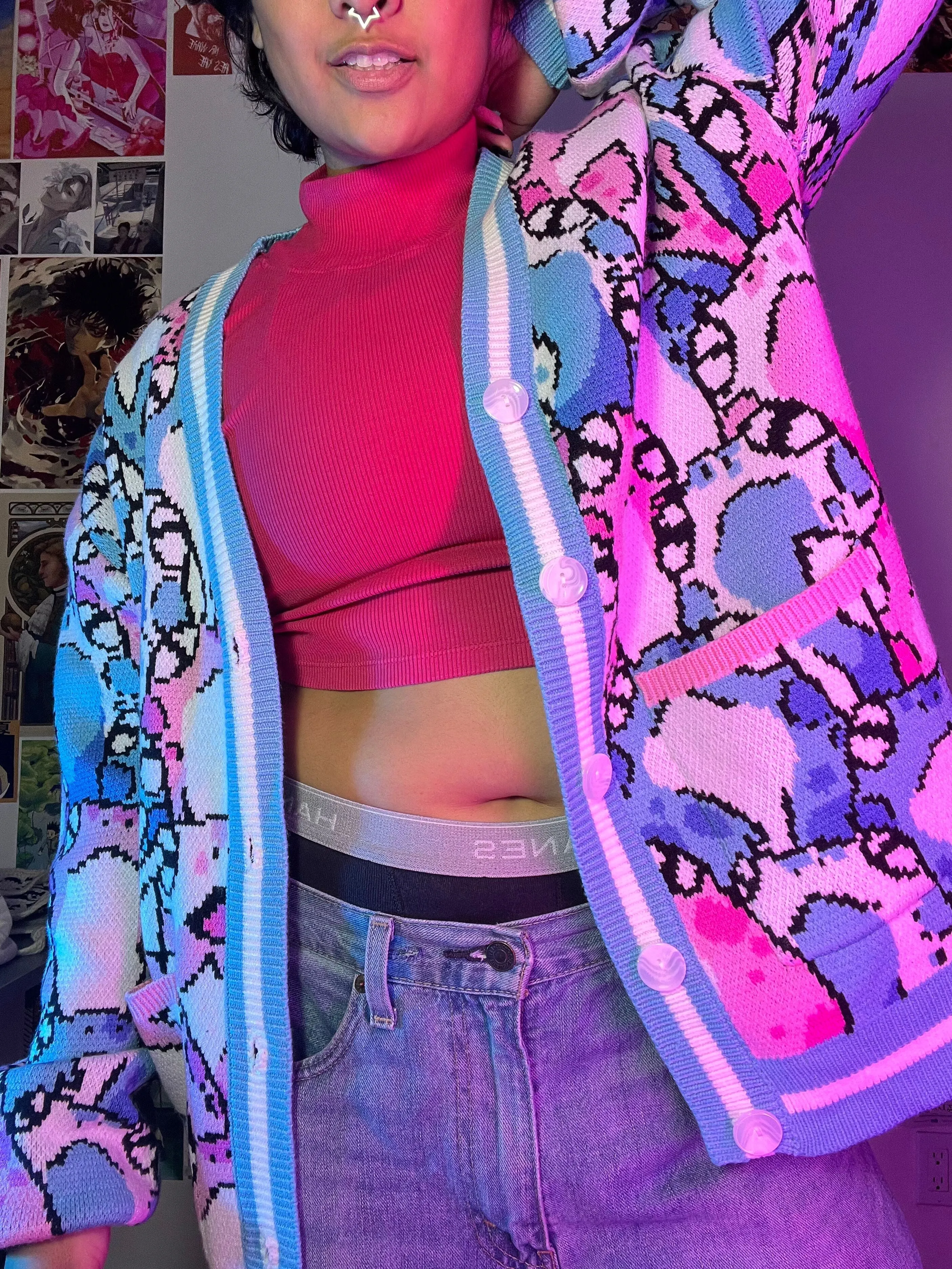 Trans Frog Cardigan sold by Steady Hands product image thumbnail 5