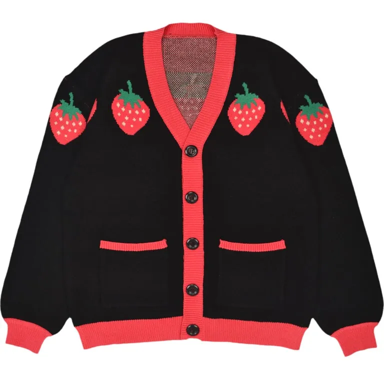 Black Strawberry Cardigan sold by Steady Hands