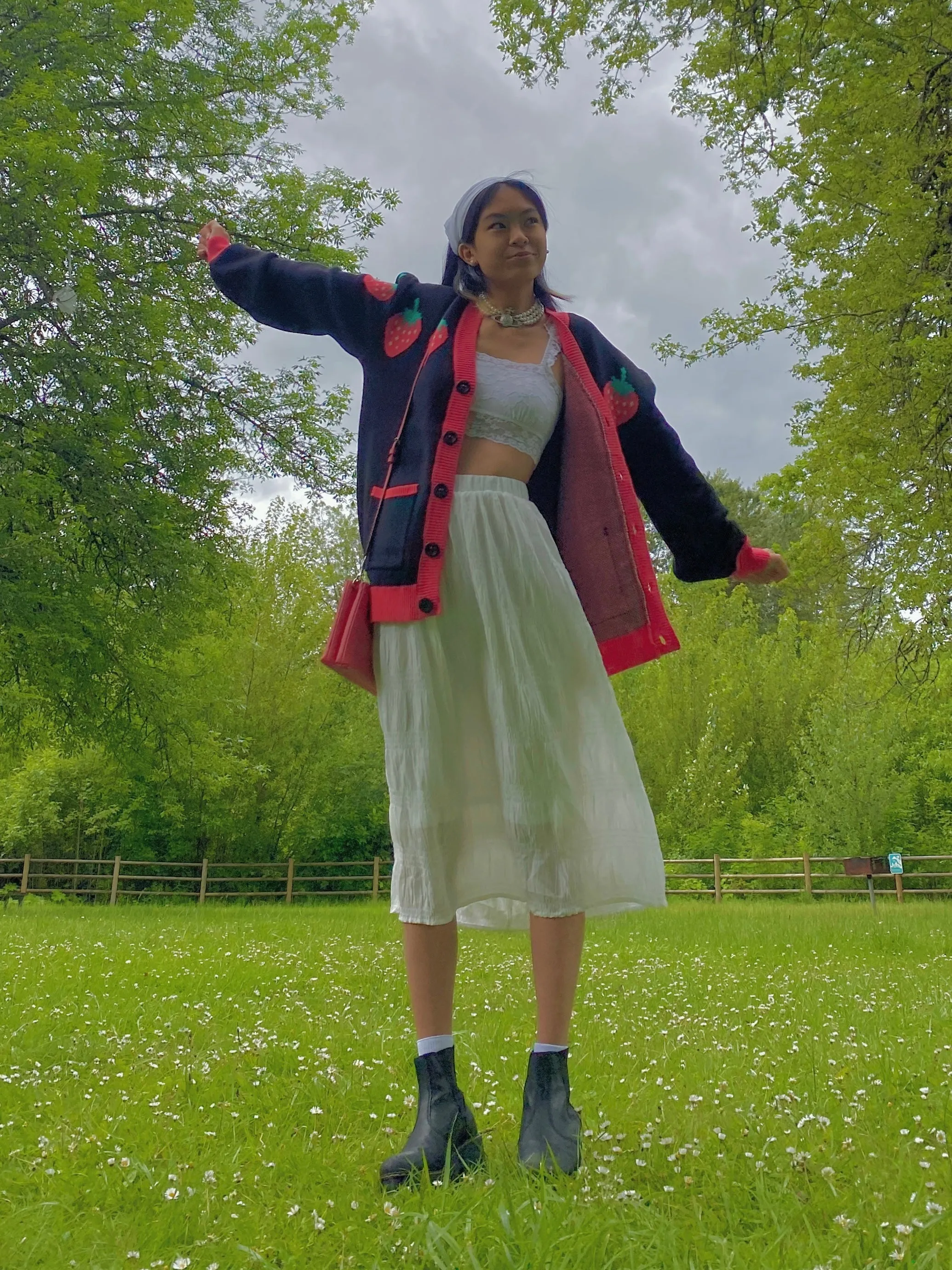 Black Strawberry Cardigan sold by Steady Hands product image thumbnail 3