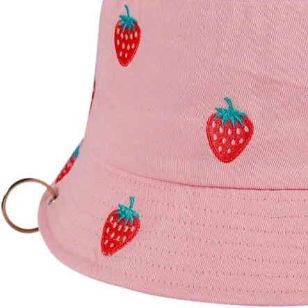 Strawberry Embroidered Bucket Hat sold by Steady Hands product image thumbnail 2