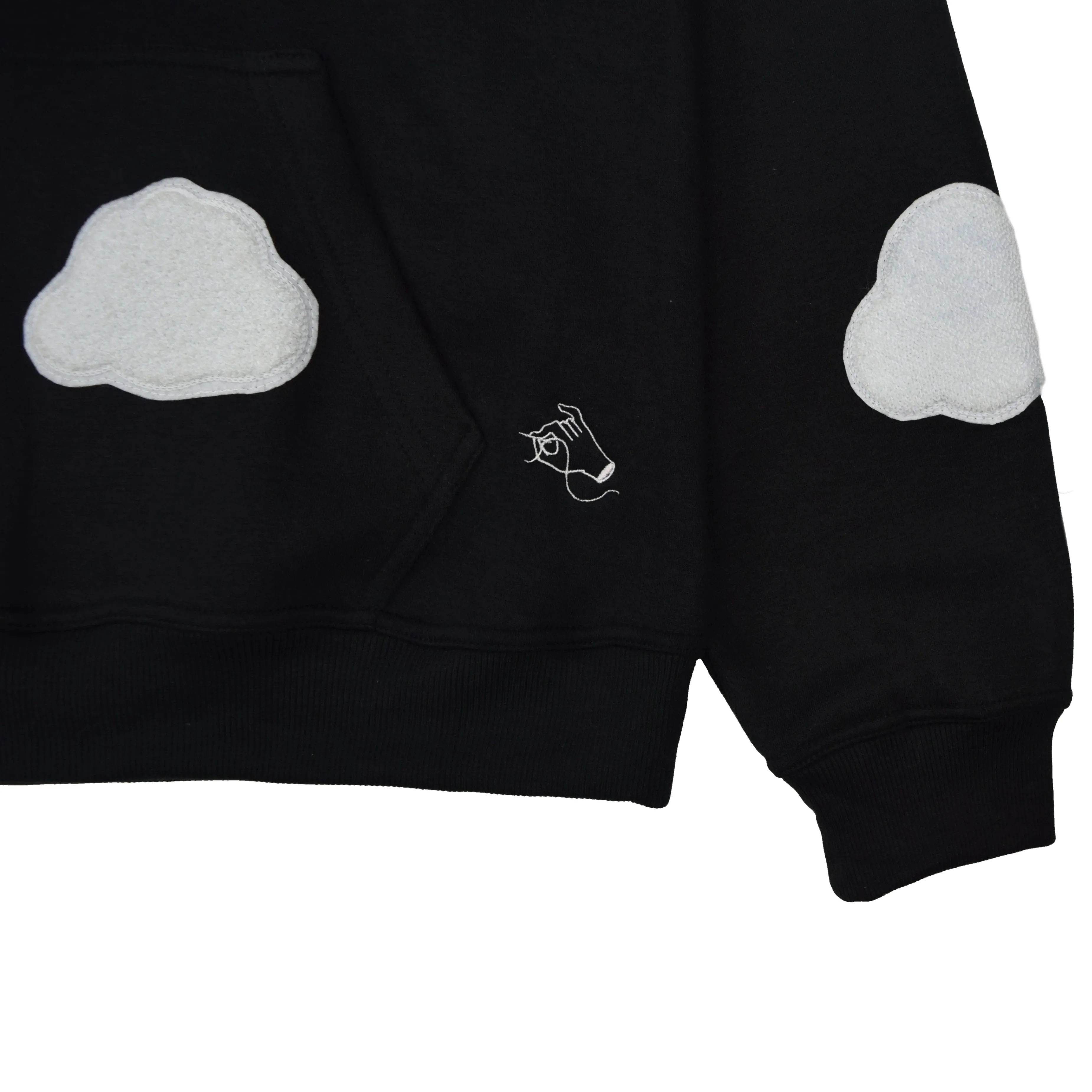 Black Cloud Hoodie sold by Steady Hands product image thumbnail 2