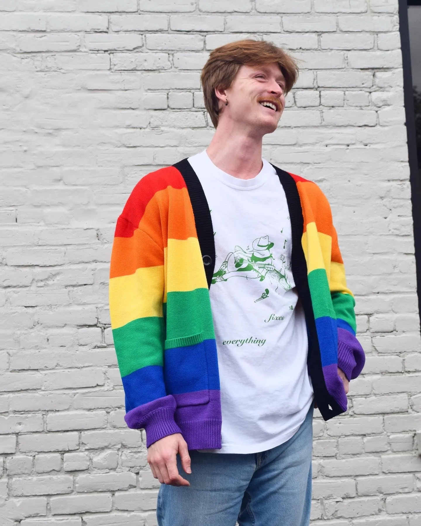 Gay Pride Cardigan sold by Steady Hands product image thumbnail 3