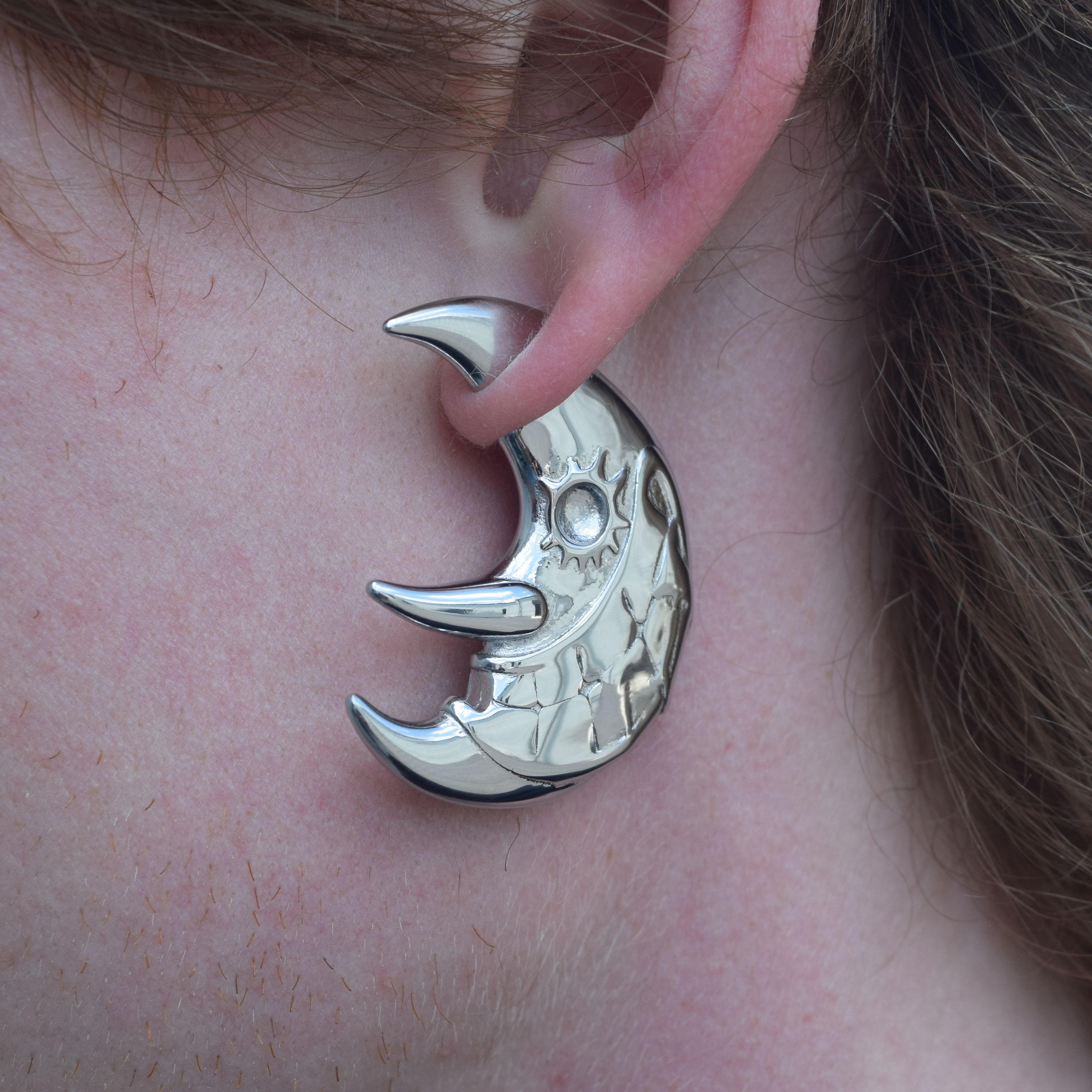 Silver Moon Earring sold by Steady Hands product image thumbnail 3