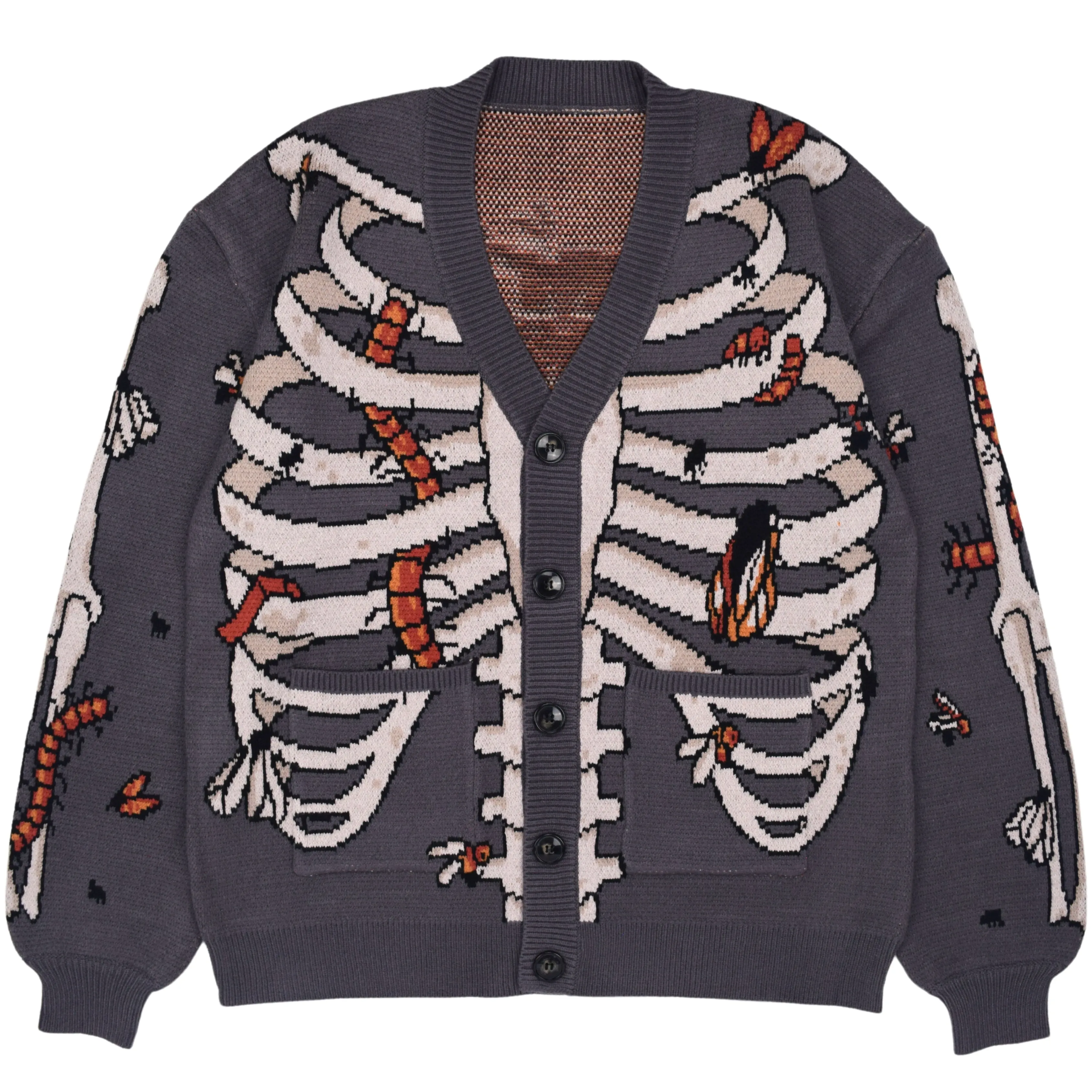 This is Bones! Cardigan sold by Steady Hands