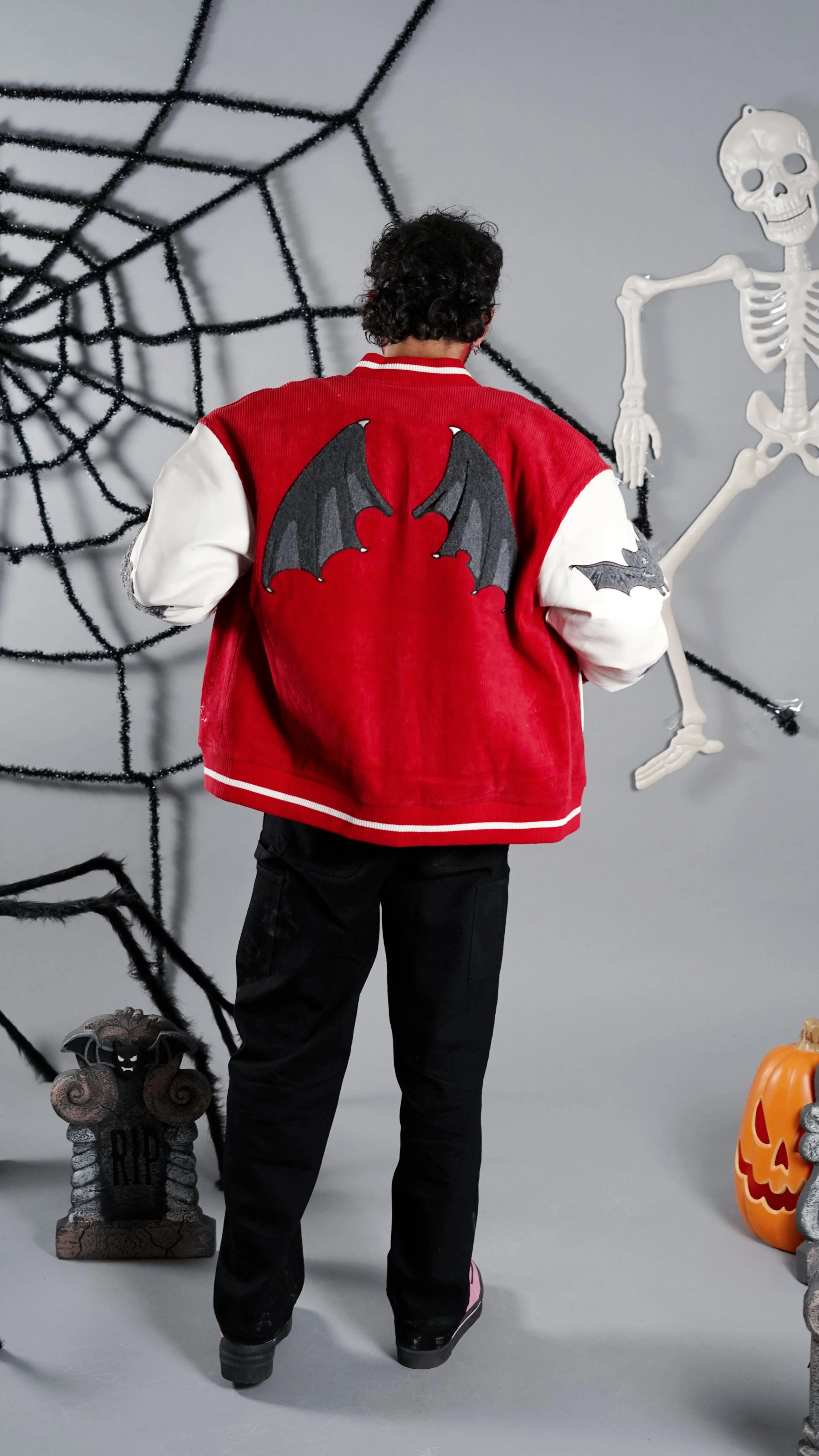 Skull Vampire Varsity Jacket sold by Steady Hands product image thumbnail 4