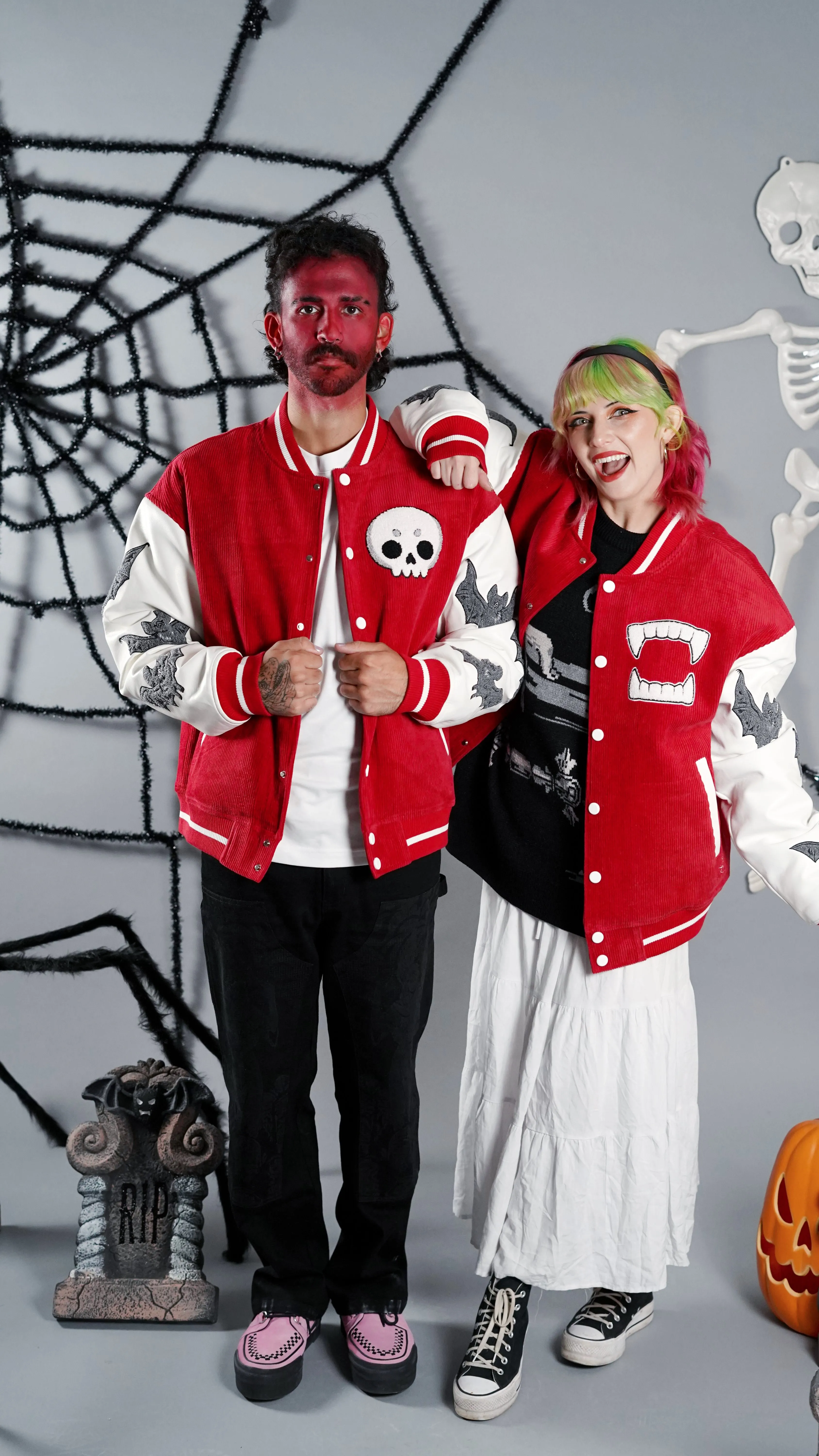 Skull Vampire Varsity Jacket sold by Steady Hands product image thumbnail 5