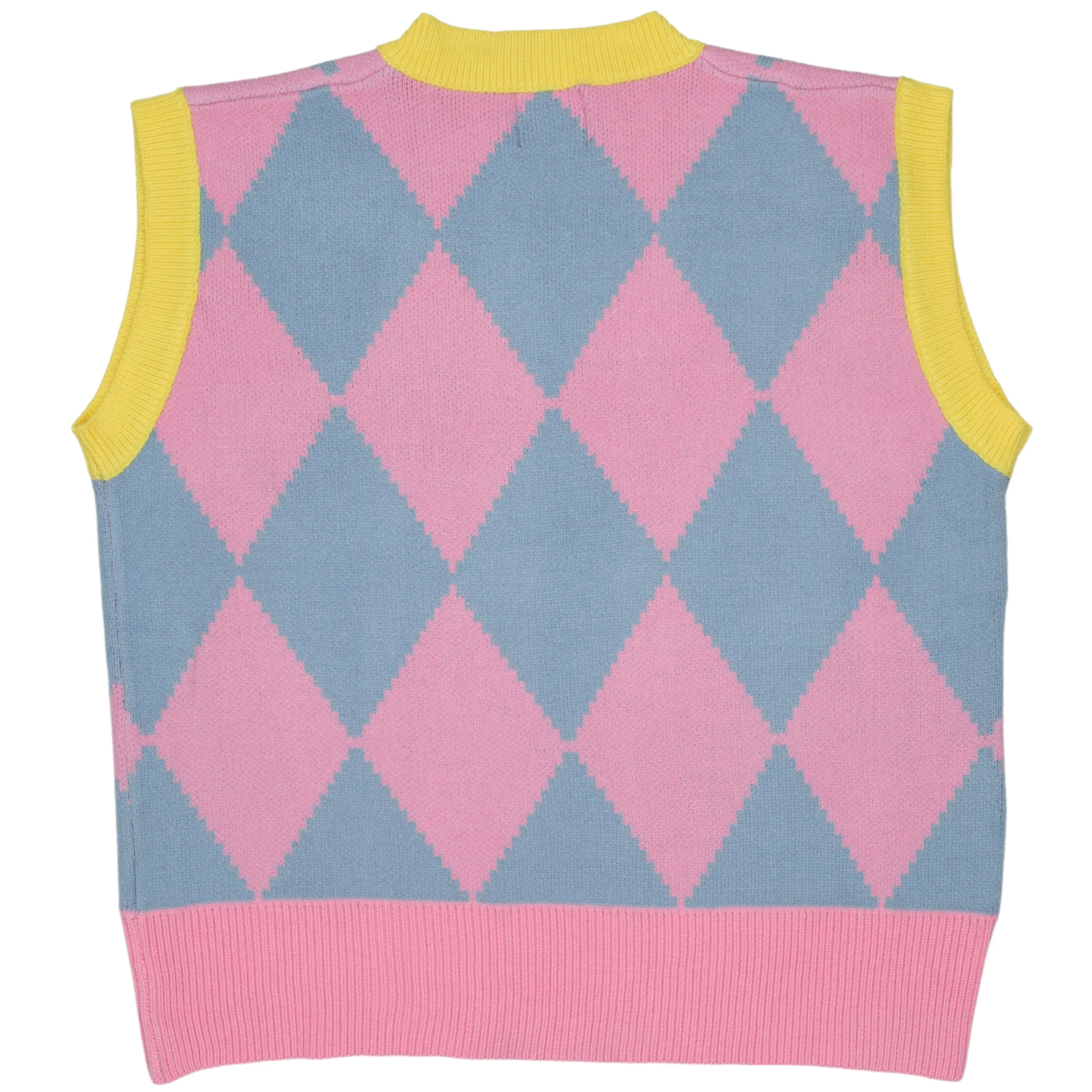 Blue and Pink Argyle Sweater Vest sold by Steady Hands product image thumbnail 2