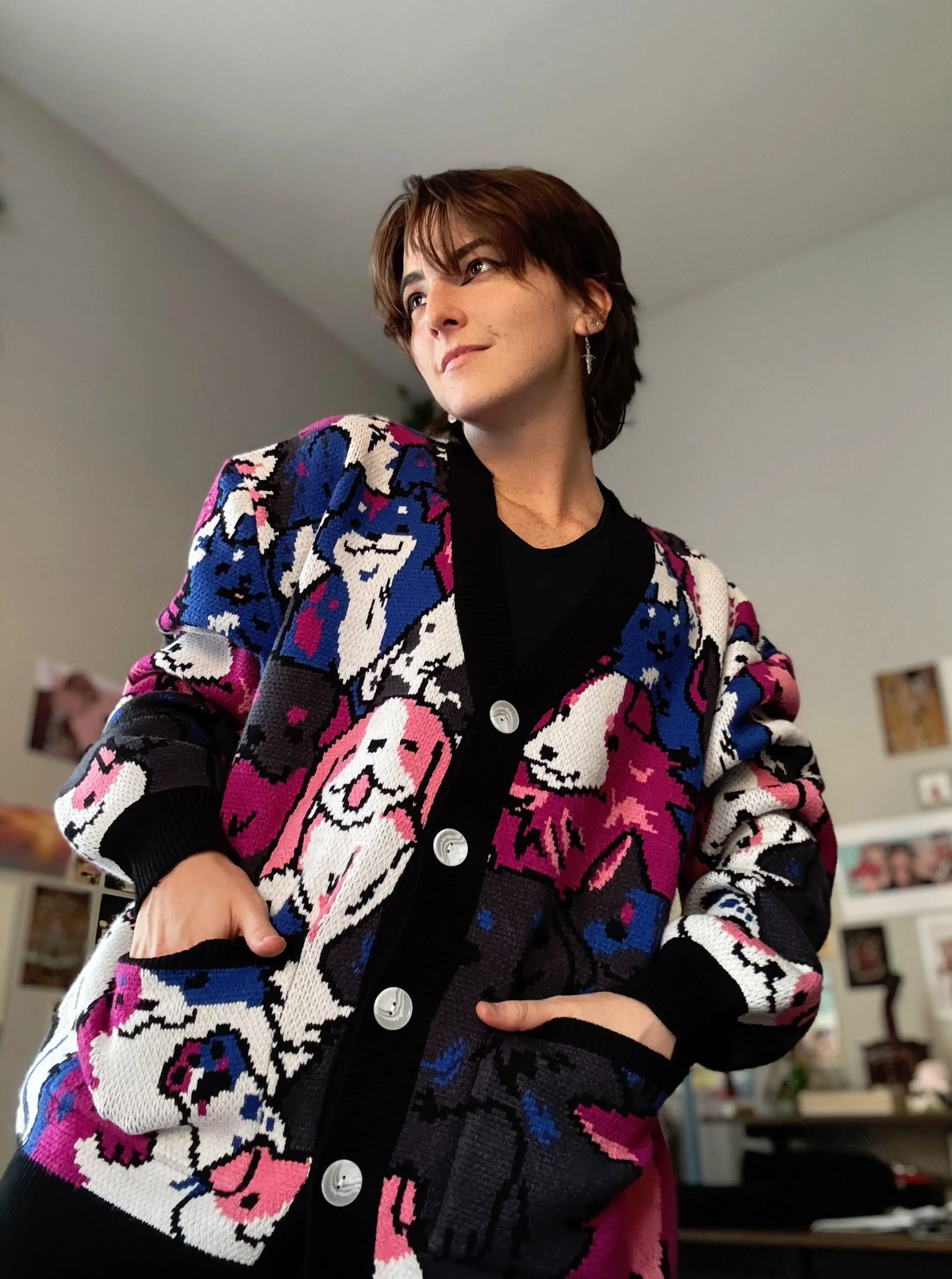 Gender Fluid Dog Cardigan sold by Steady Hands product image thumbnail 3