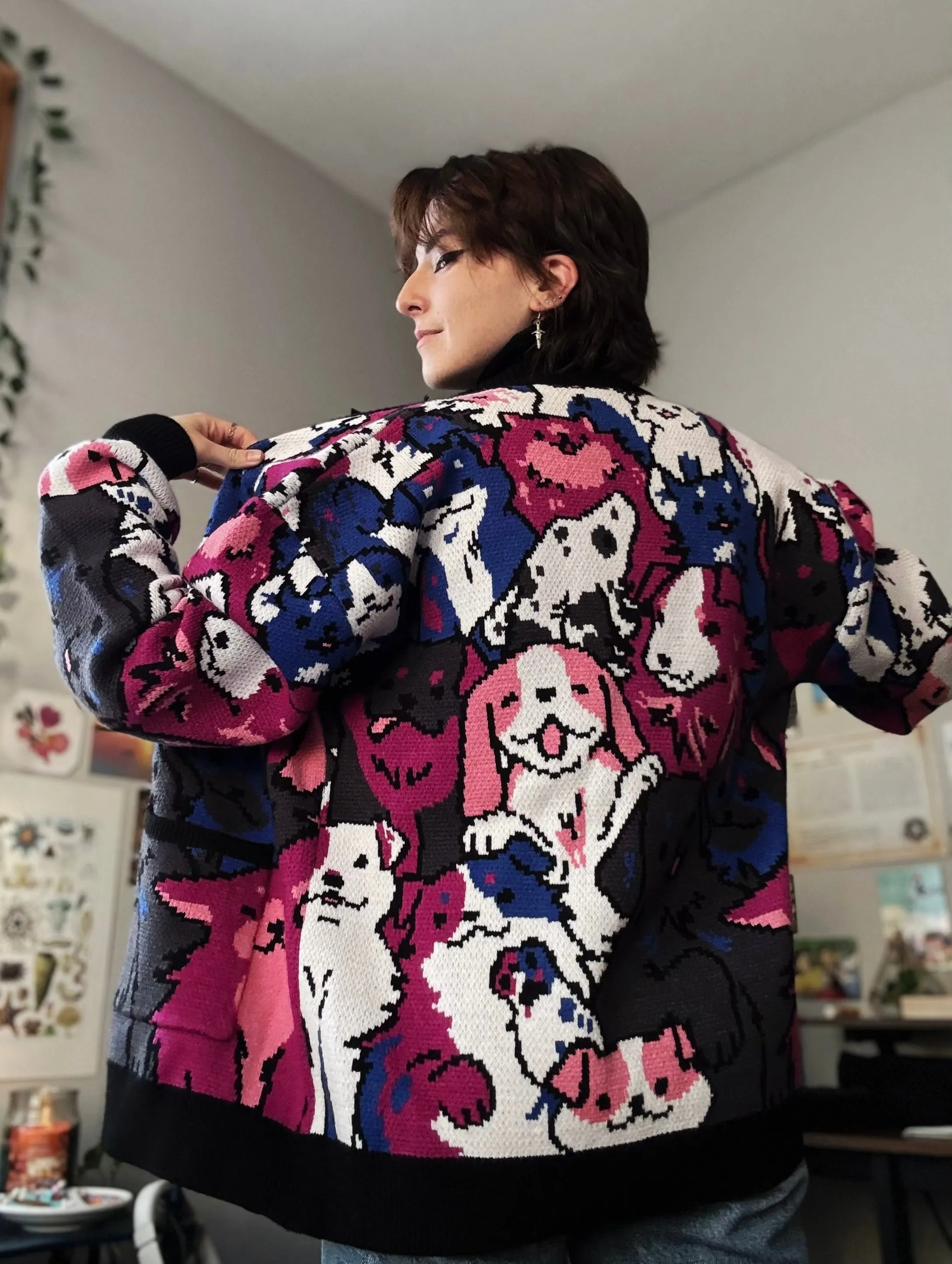 Gender Fluid Dog Cardigan sold by Steady Hands product image thumbnail 4