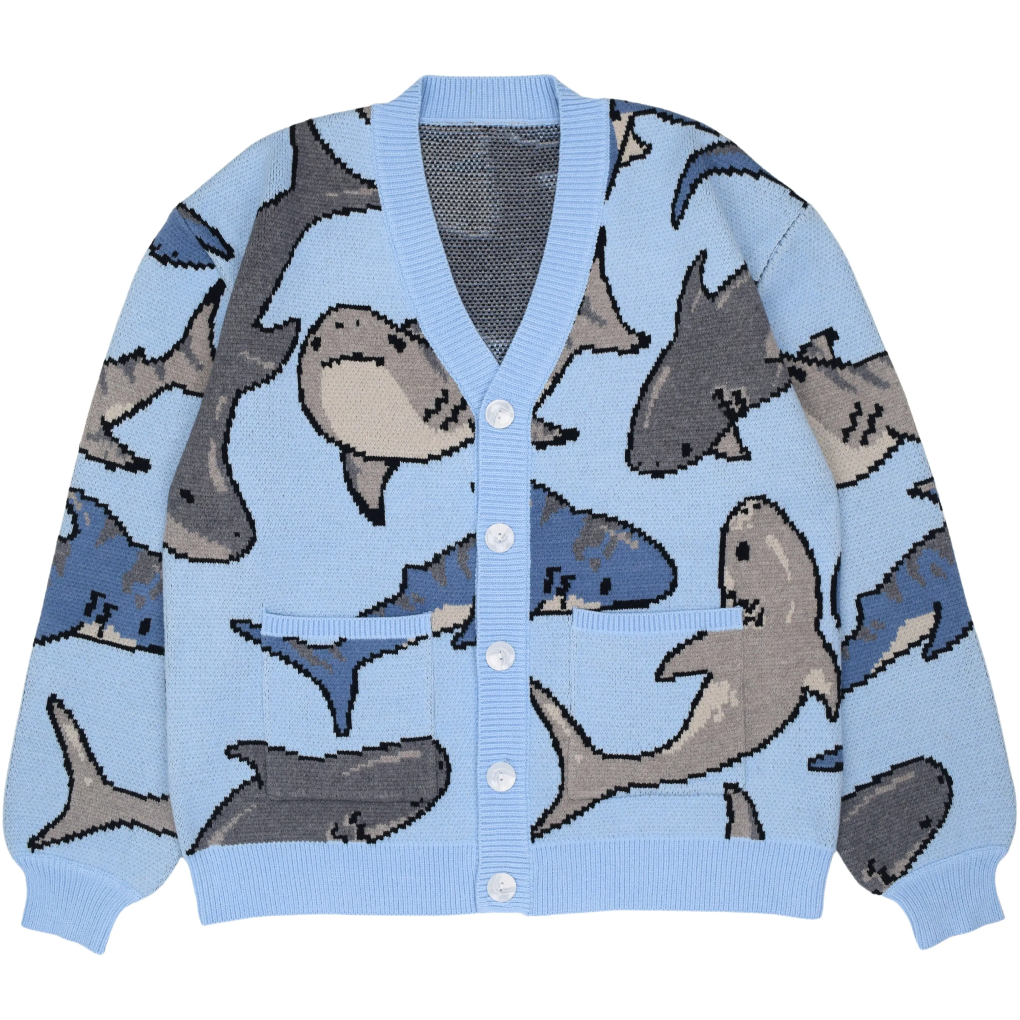 Shark Cardigan sold by Steady Hands