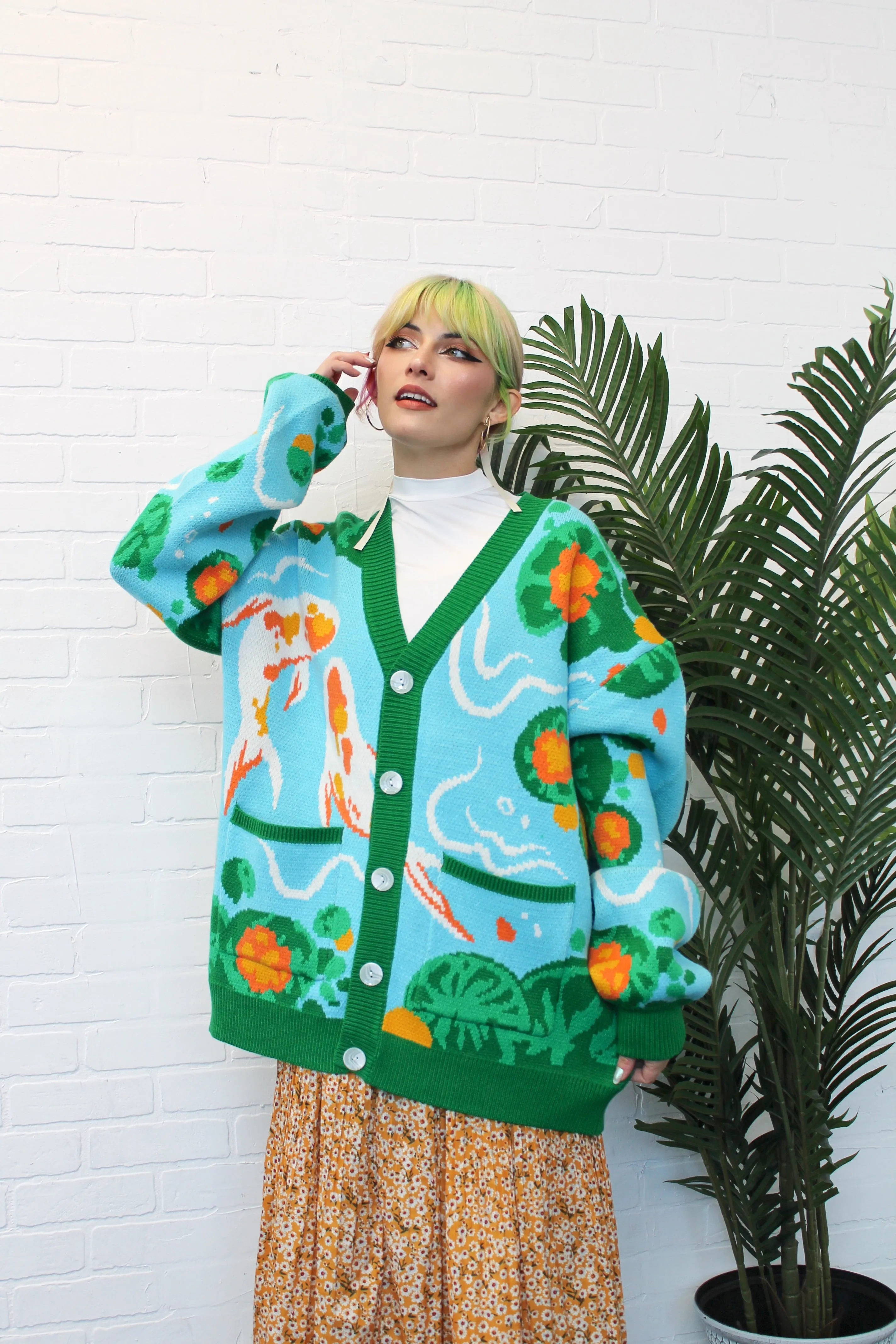 Koi Fish Cardigan sold by Steady Hands product image thumbnail 3