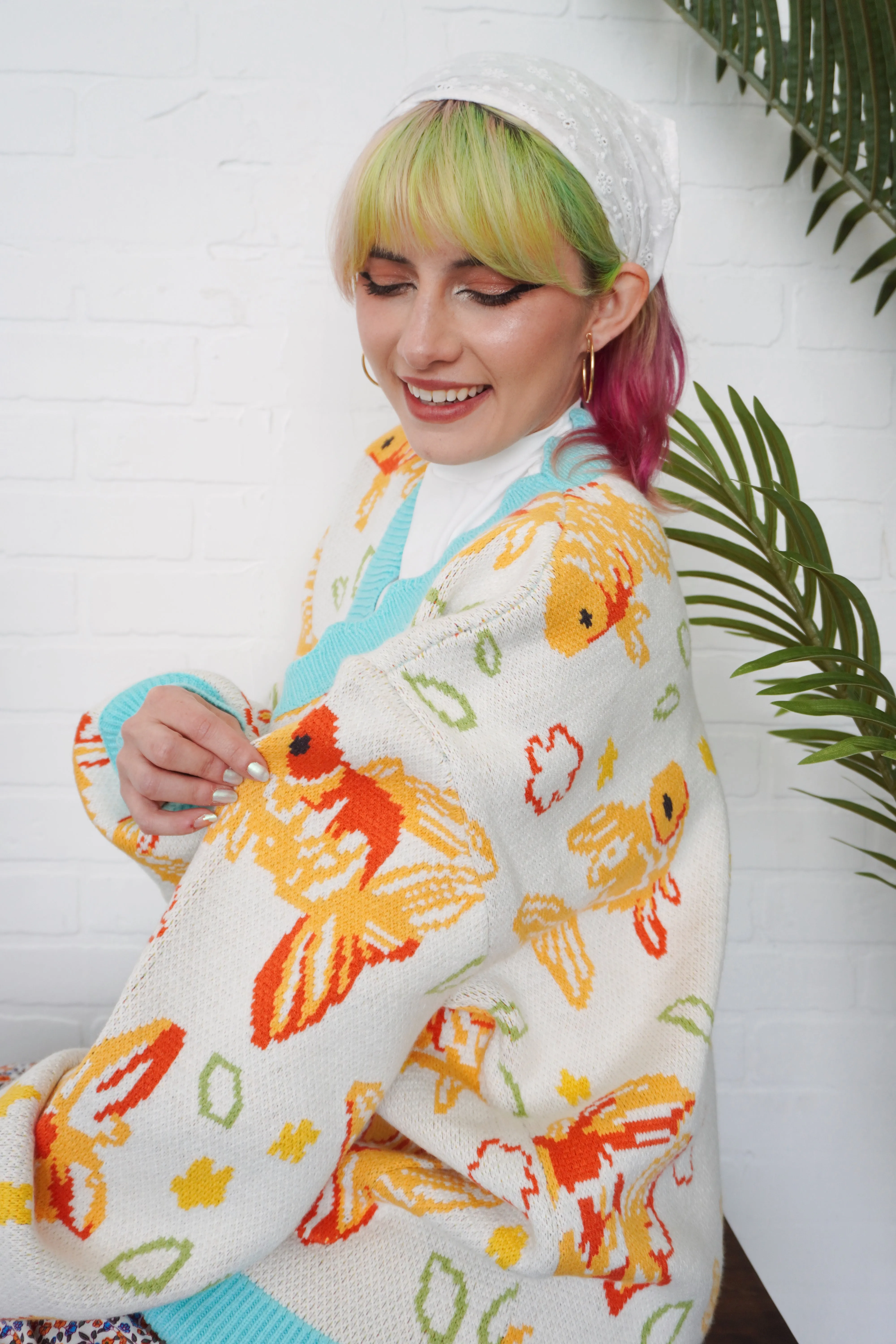 Swimmin' Around Cardigan sold by Steady Hands product image thumbnail 4