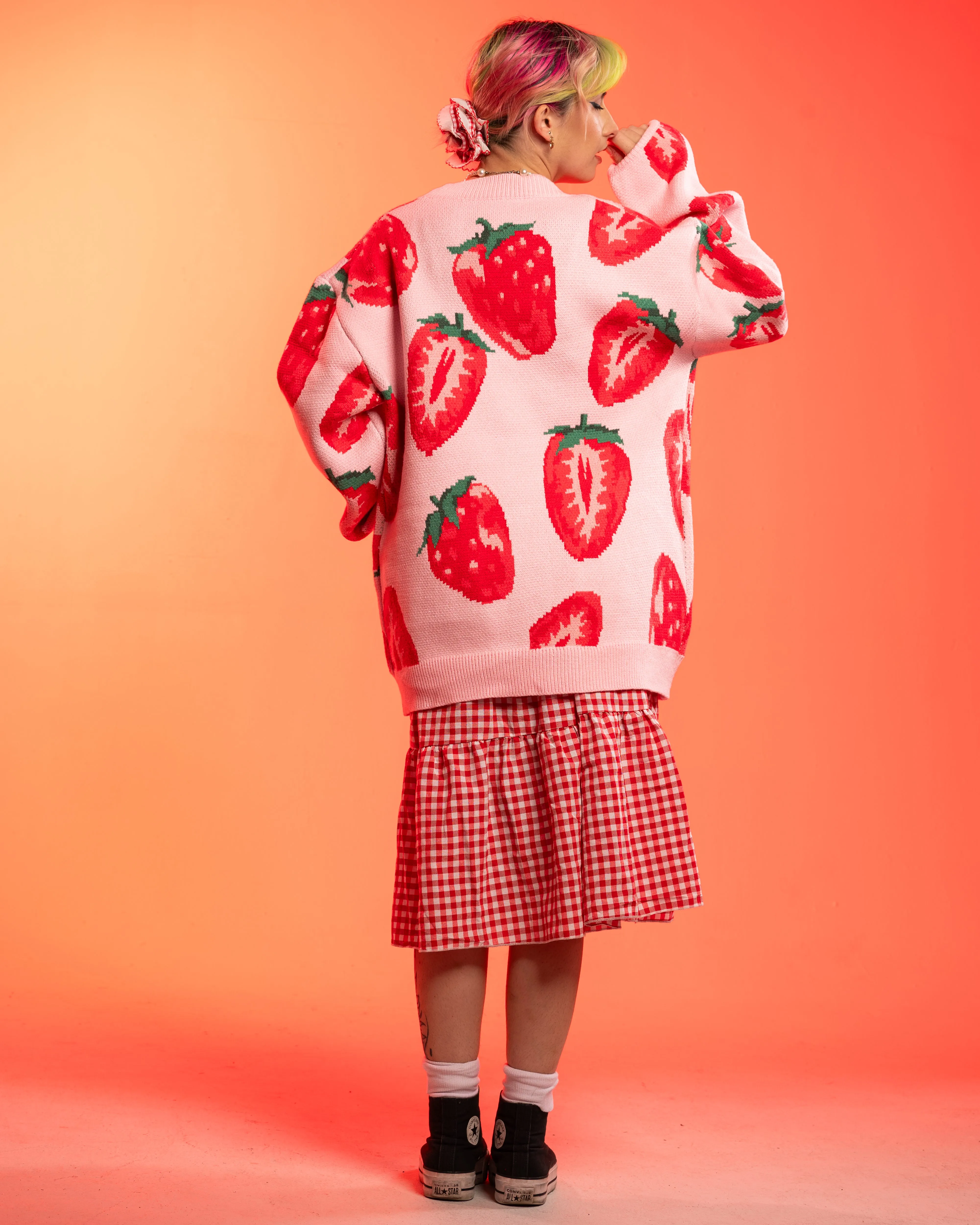 Strawberry With Me Cardigan sold by Steady Hands product image thumbnail 4