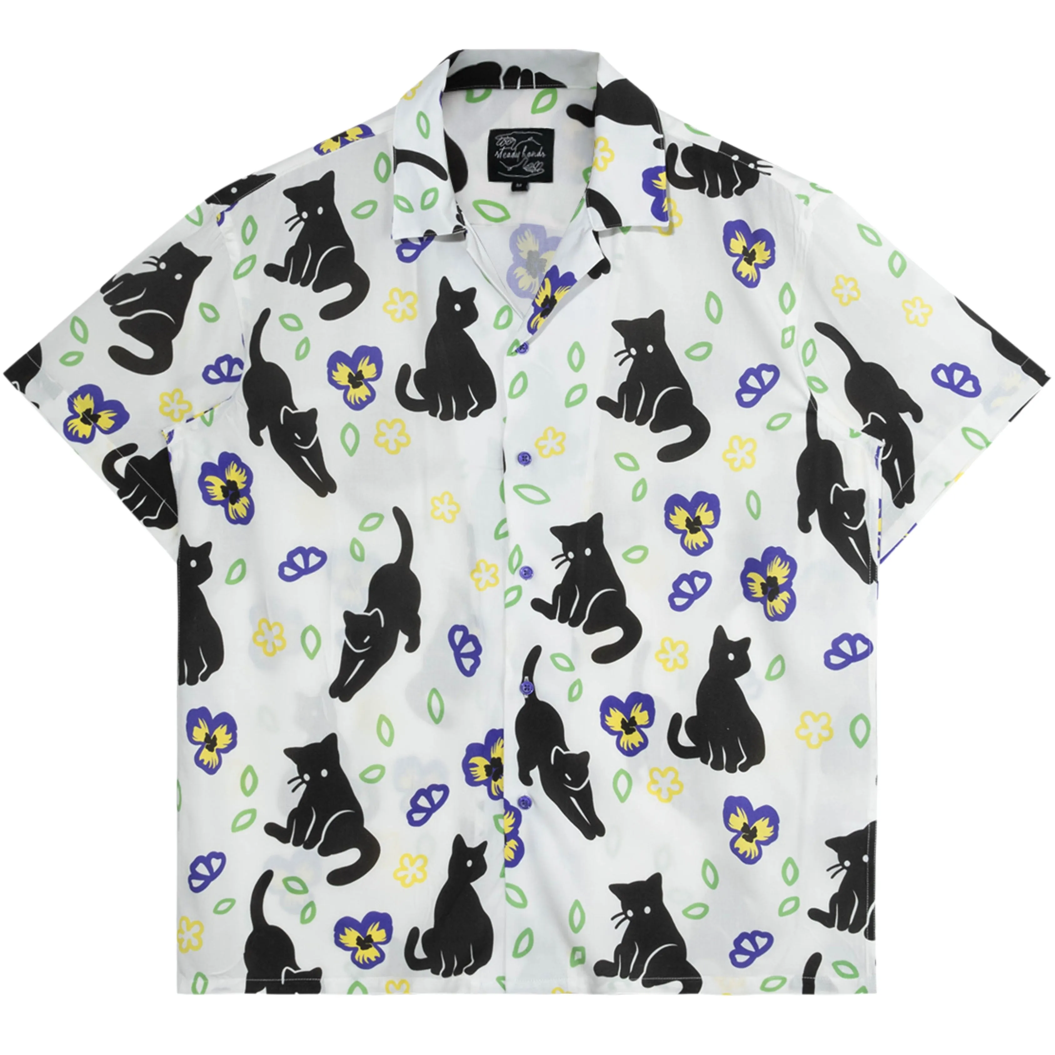 Meowin' Around Button Up sold by Steady Hands