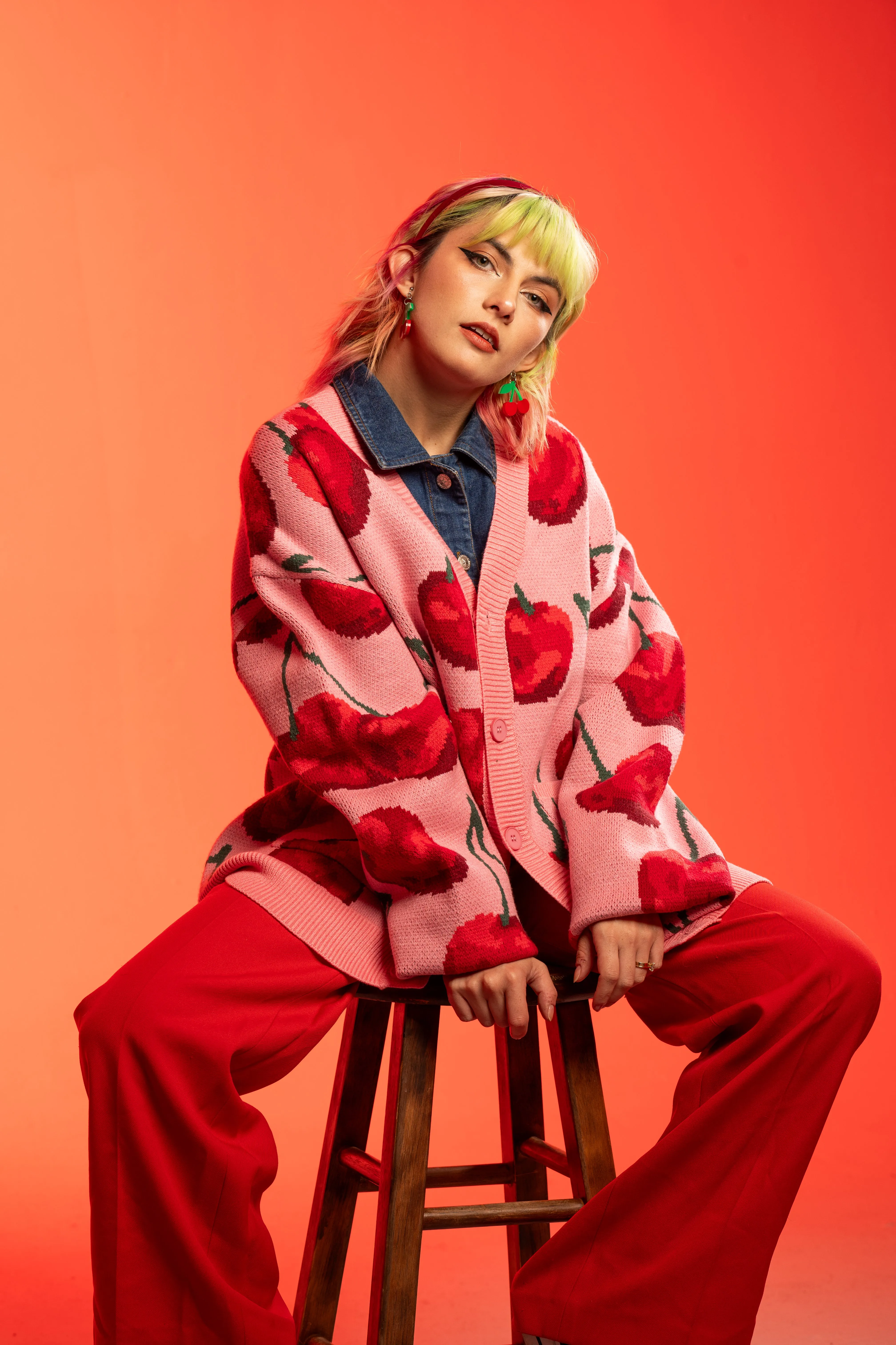 Cherry Nice Cardigan sold by Steady Hands product image thumbnail 5