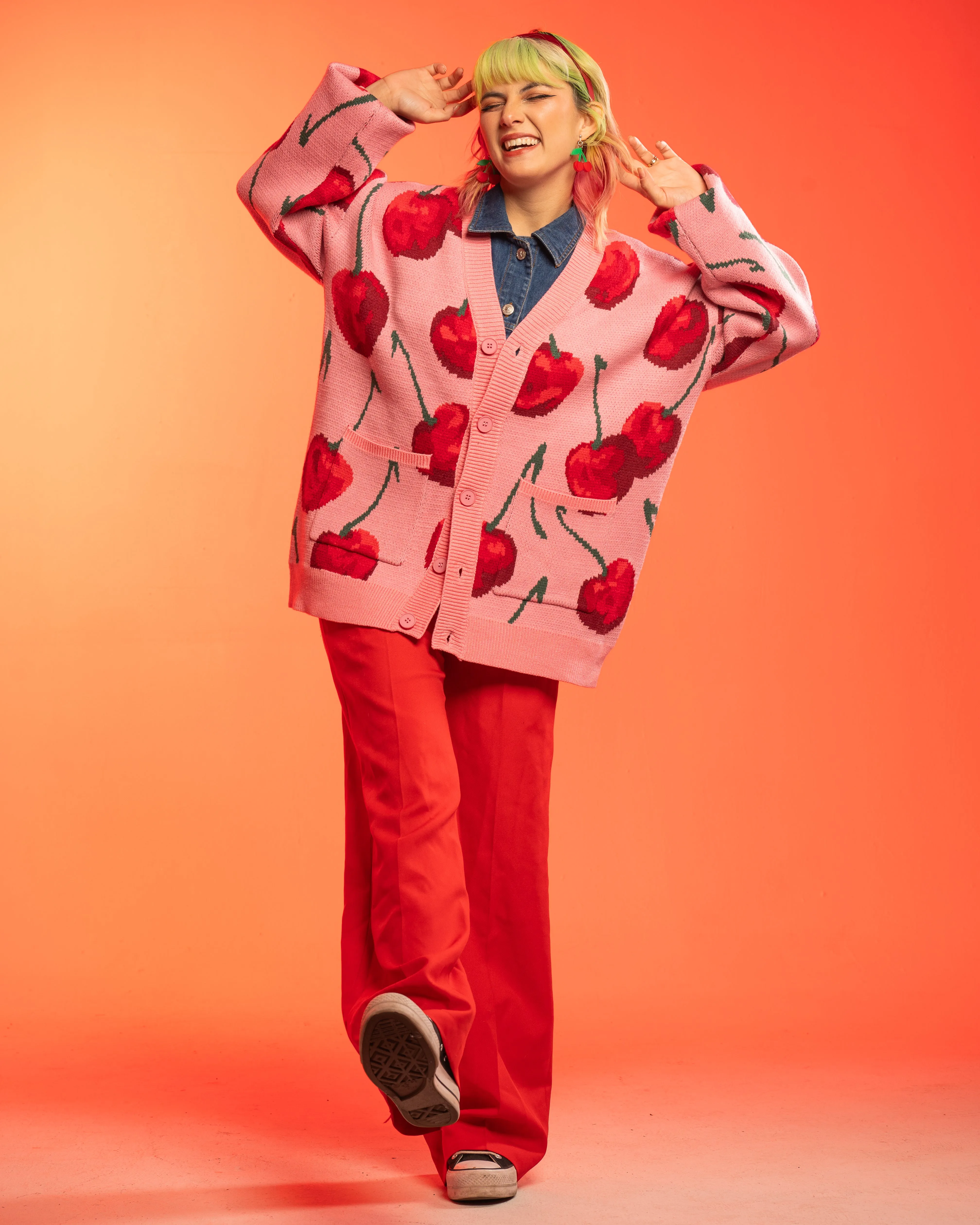 Cherry Nice Cardigan sold by Steady Hands product image thumbnail 3