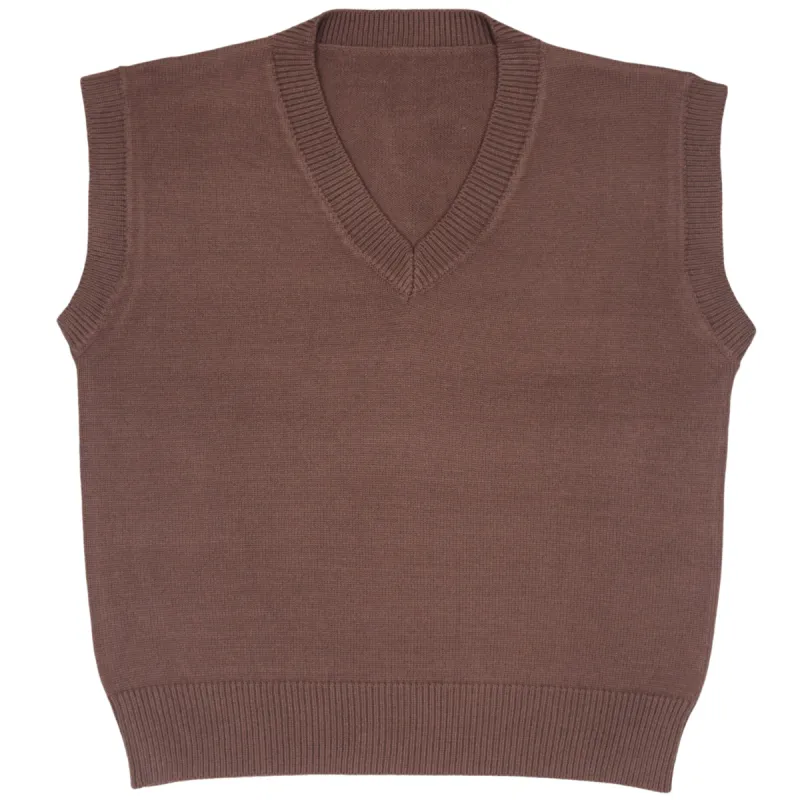 stussy wobbly check sweater vest Stussy WOBBLY SWEATER VEST Brown