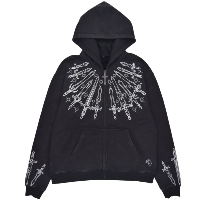 【Trapstar London】SCRIPT HOODIE フーディ パーカー Trapstar x Ed Hardy Script Hoodie - Black/Red | Parallel
