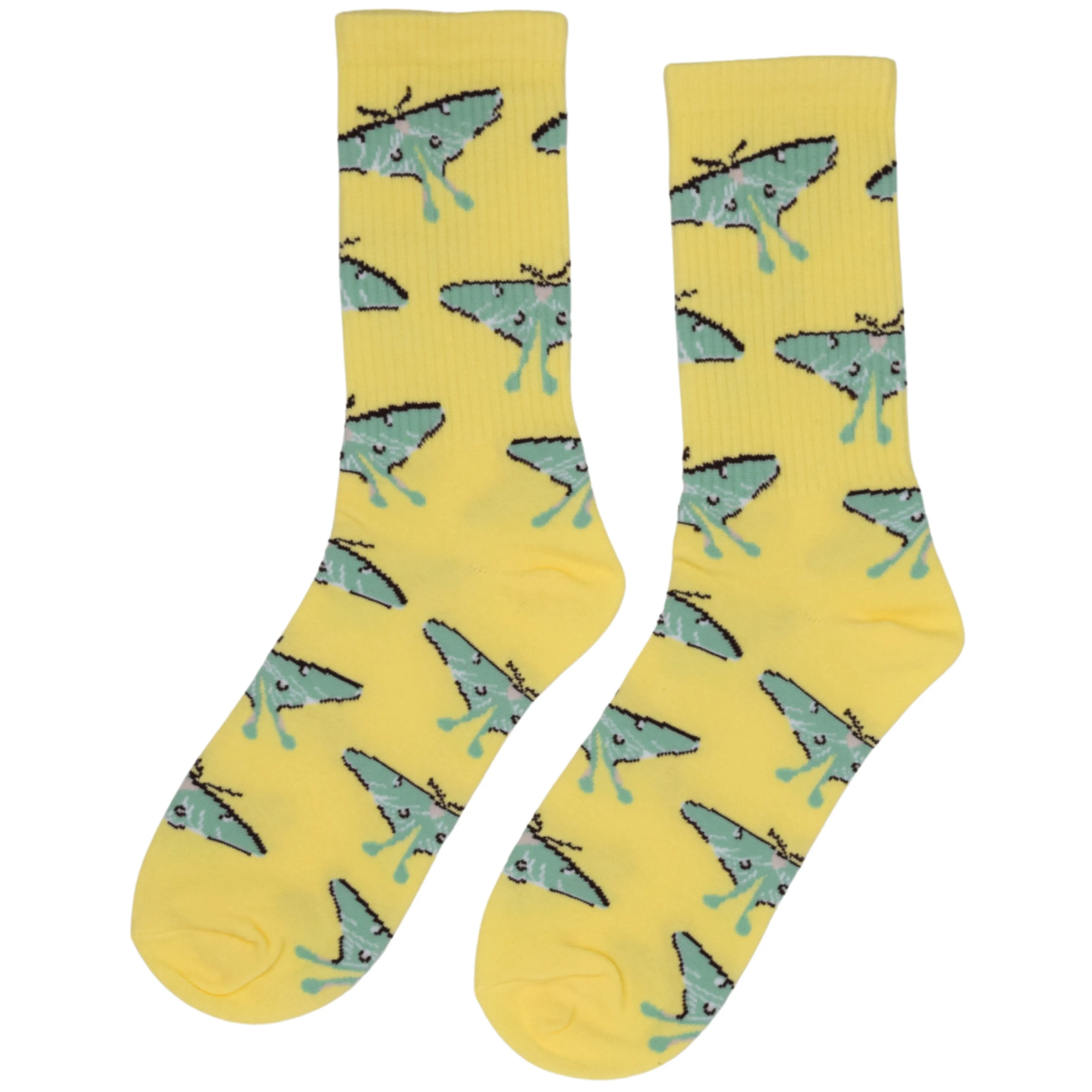 Luna Moth Socks sold by Steady Hands