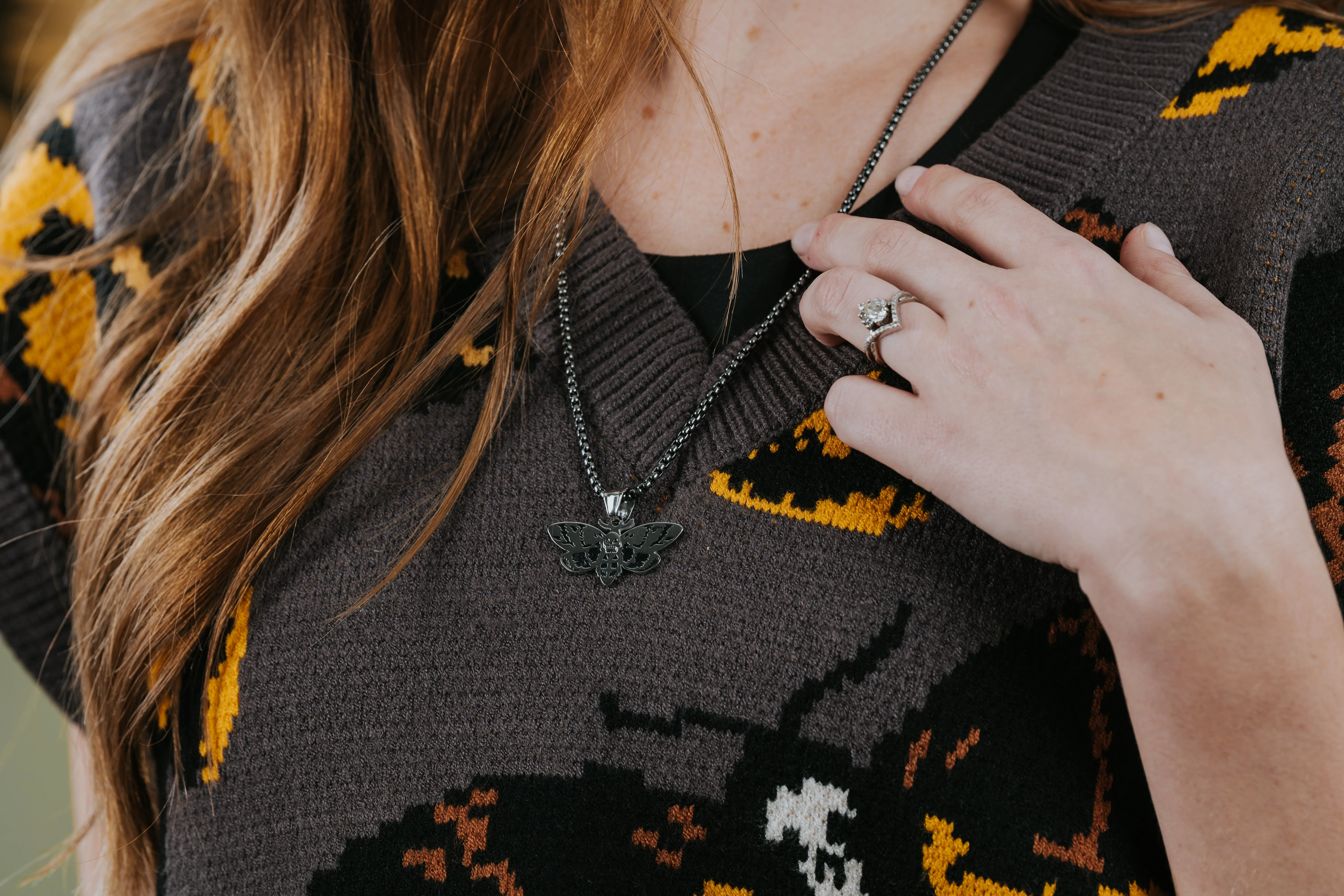 Death's-Head Hawkmoth Necklace sold by Steady Hands product image thumbnail 5