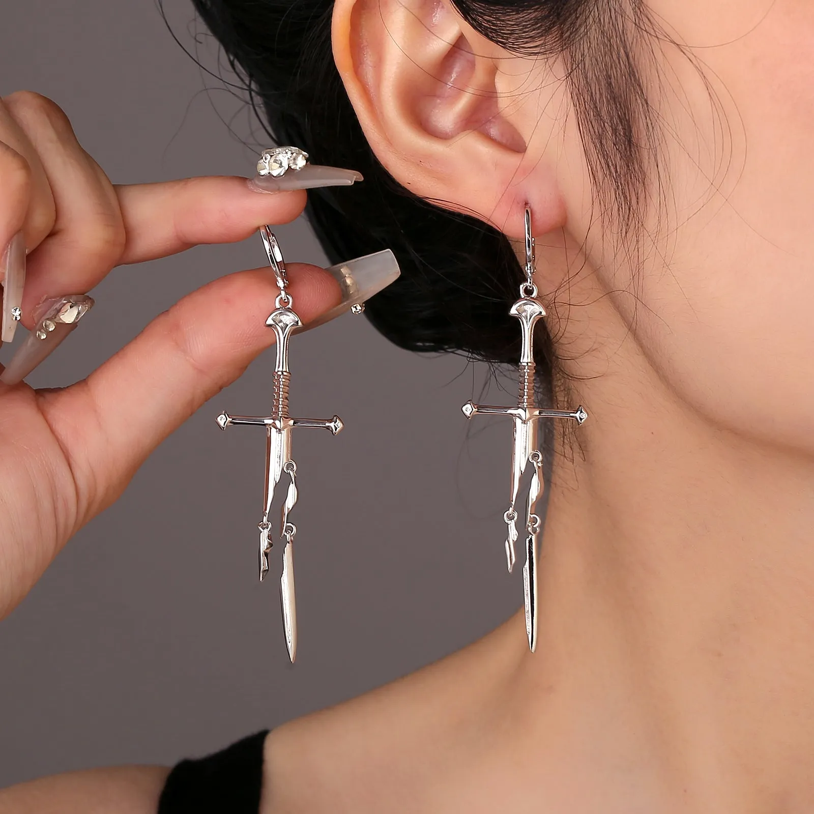 Broken Sword Earrings sold by Steady Hands product image thumbnail 2