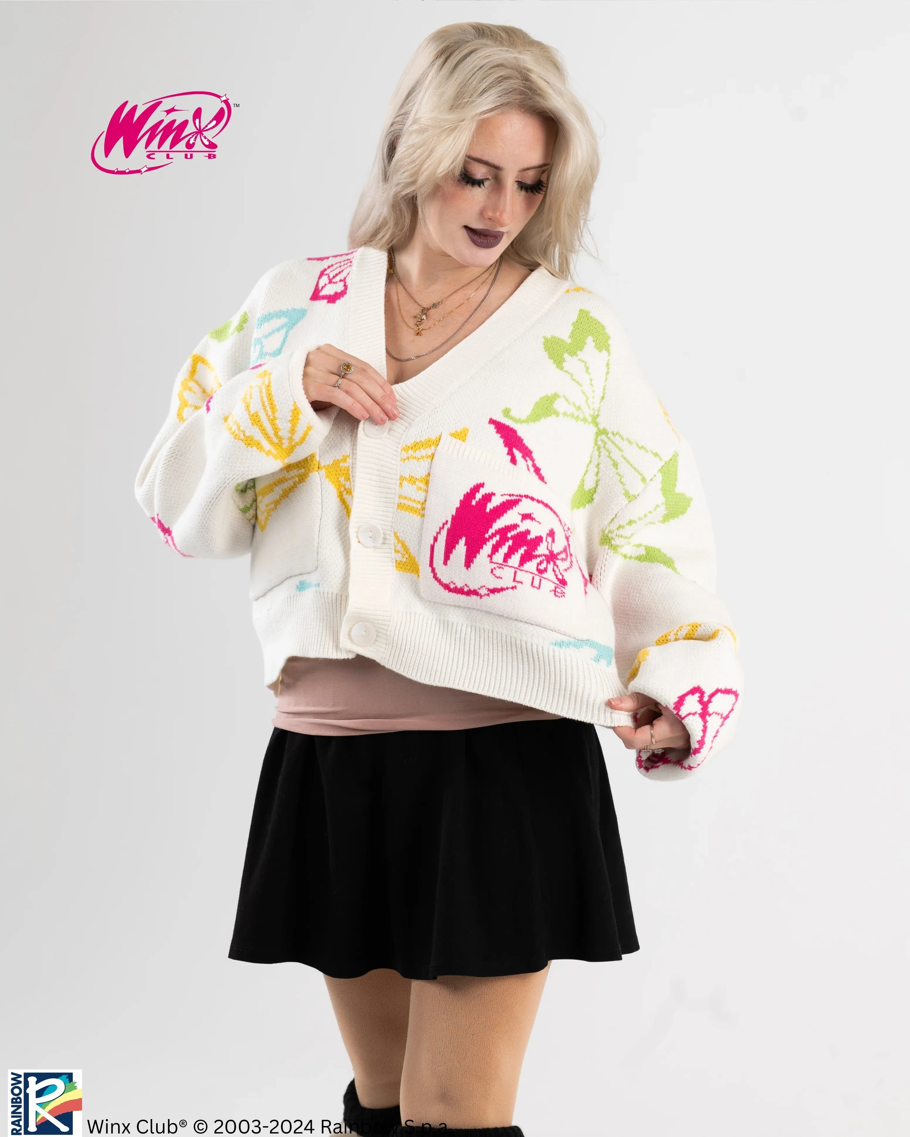 Winx Pattern Cropped Cardigan sold by Steady Hands product image thumbnail 3