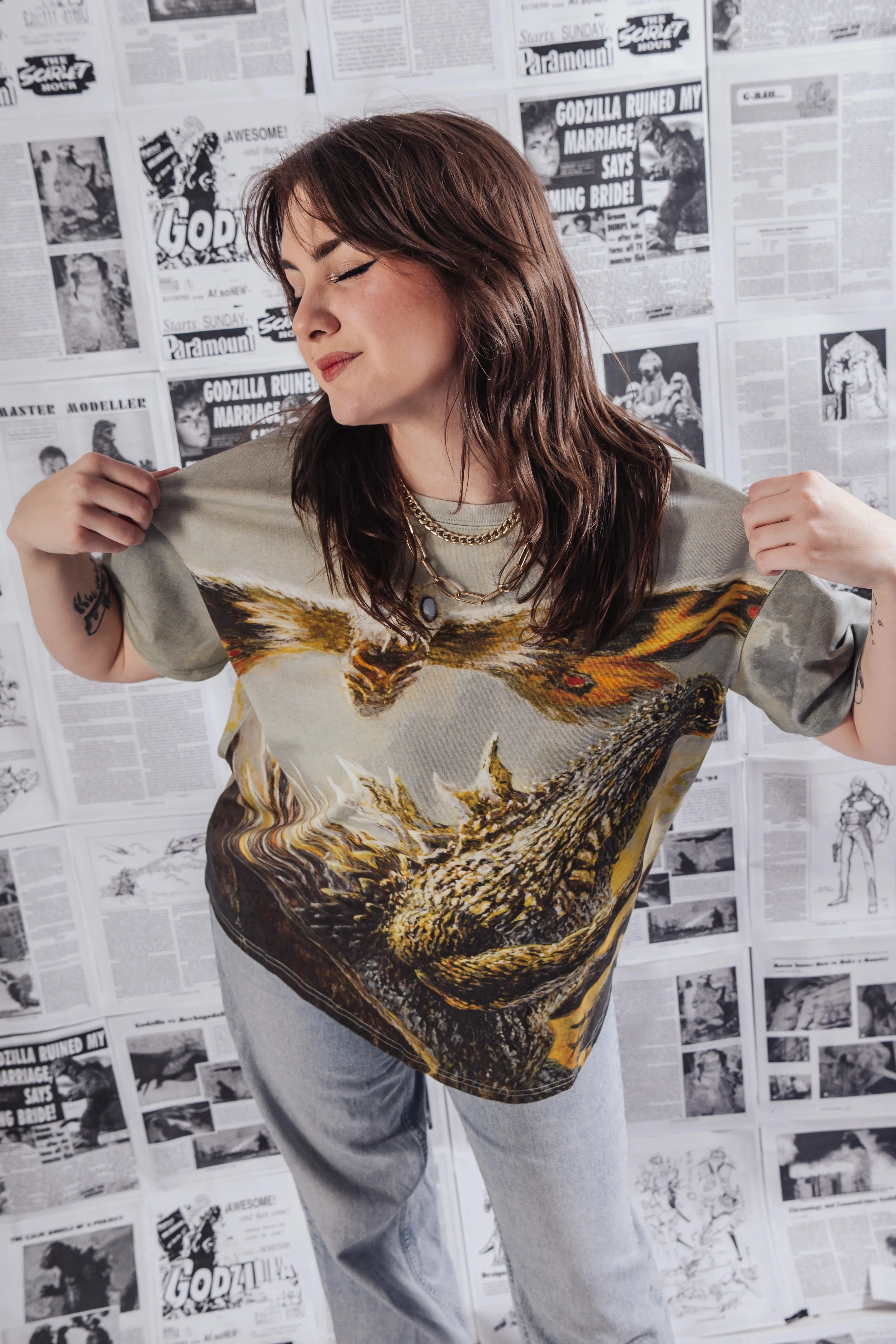 Godzilla x Mothra Tee sold by Steady Hands product image thumbnail 5