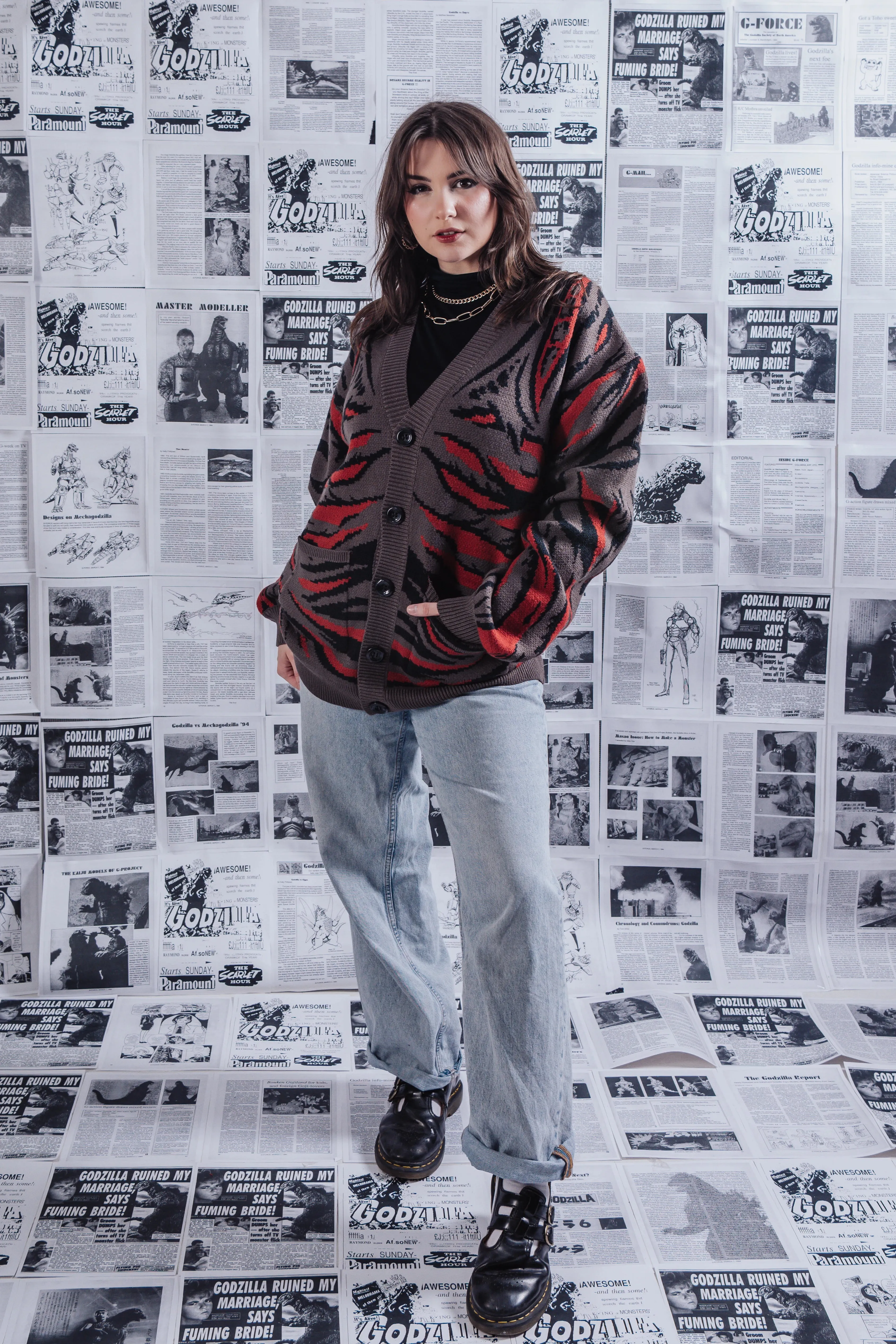 Shin Godzilla Cardigan sold by Steady Hands product image thumbnail 3