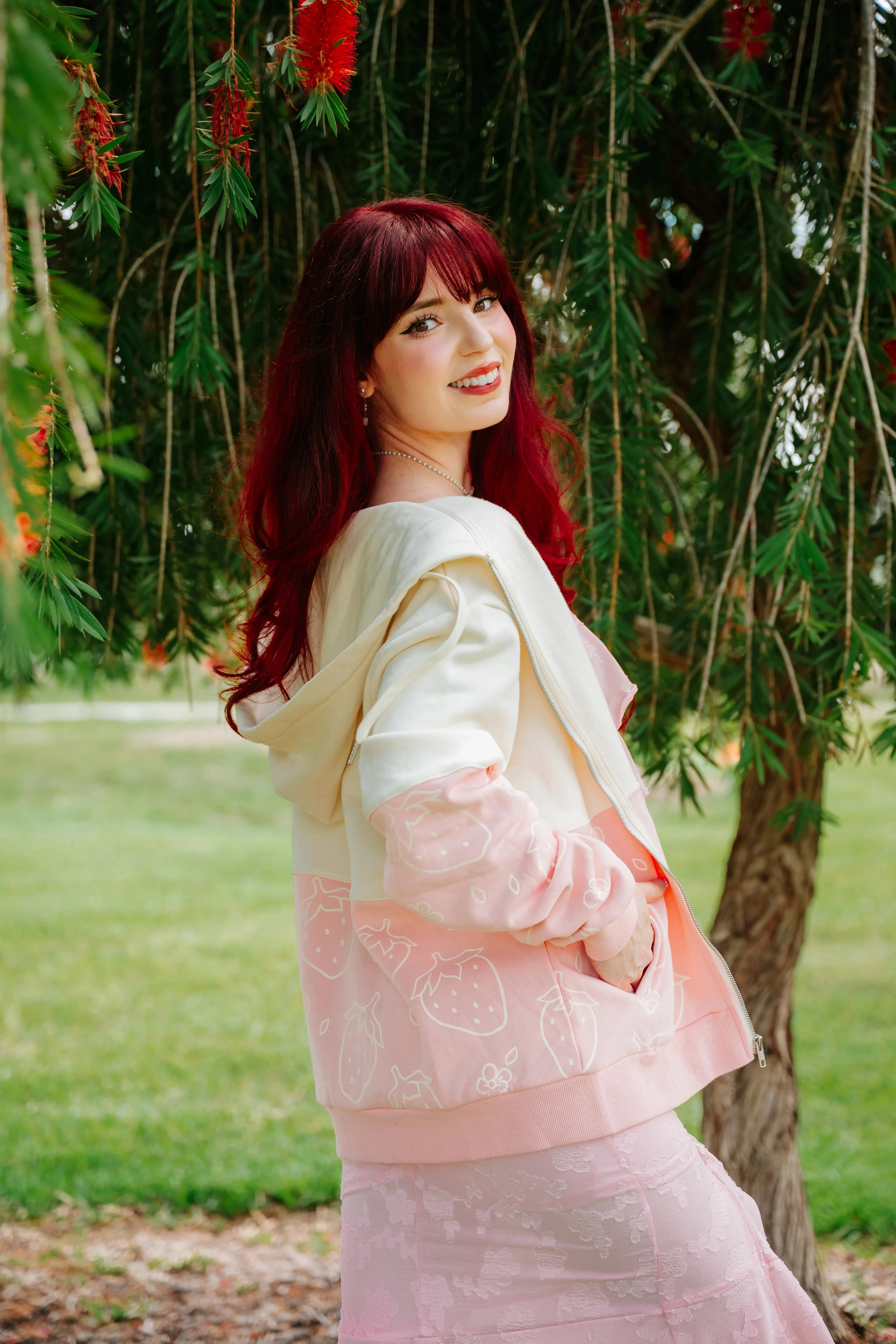 Strawberry Picking Hoodie sold by Steady Hands product image thumbnail 4