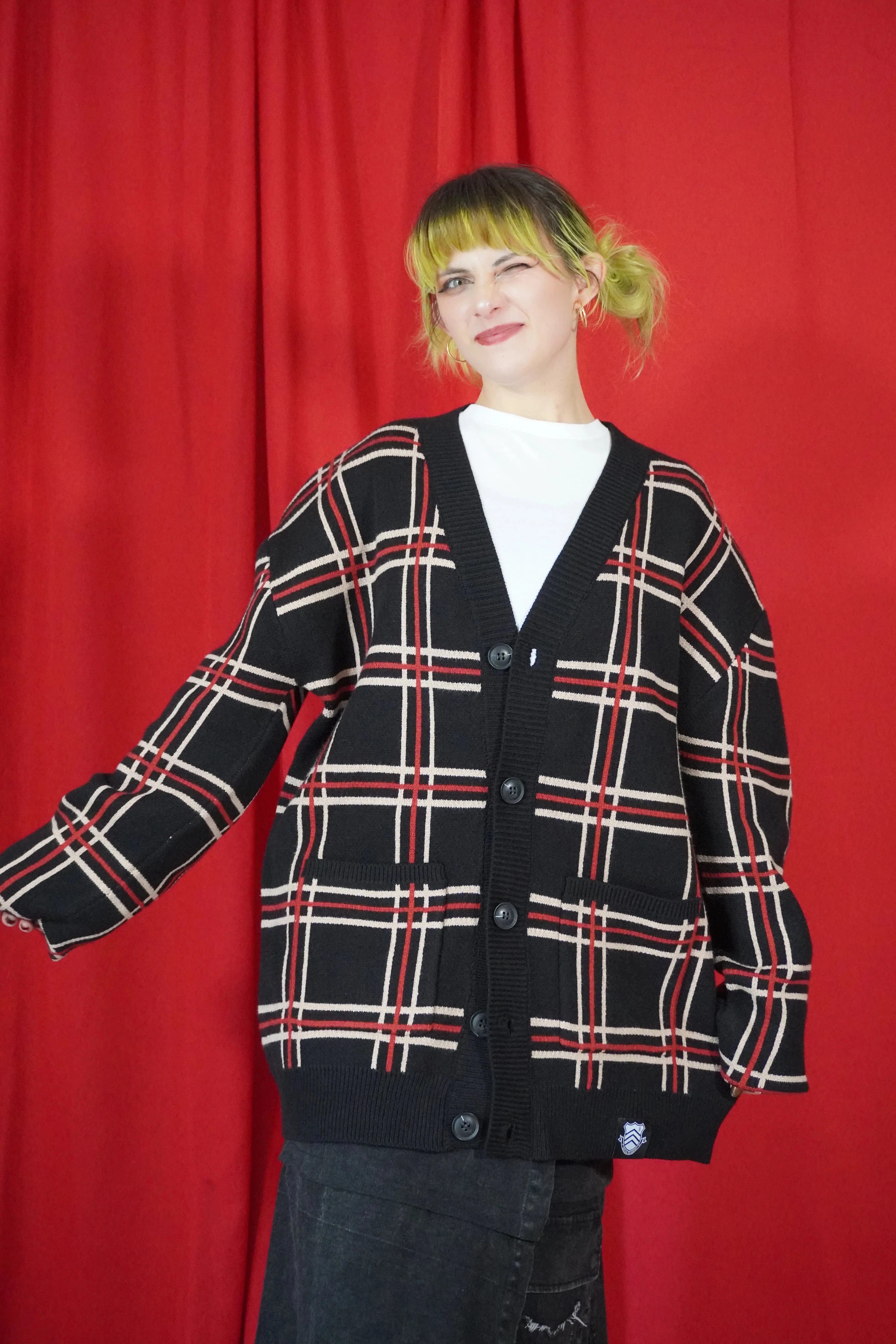 Shujin Academy Plaid Cardigan sold by Steady Hands product image thumbnail 3