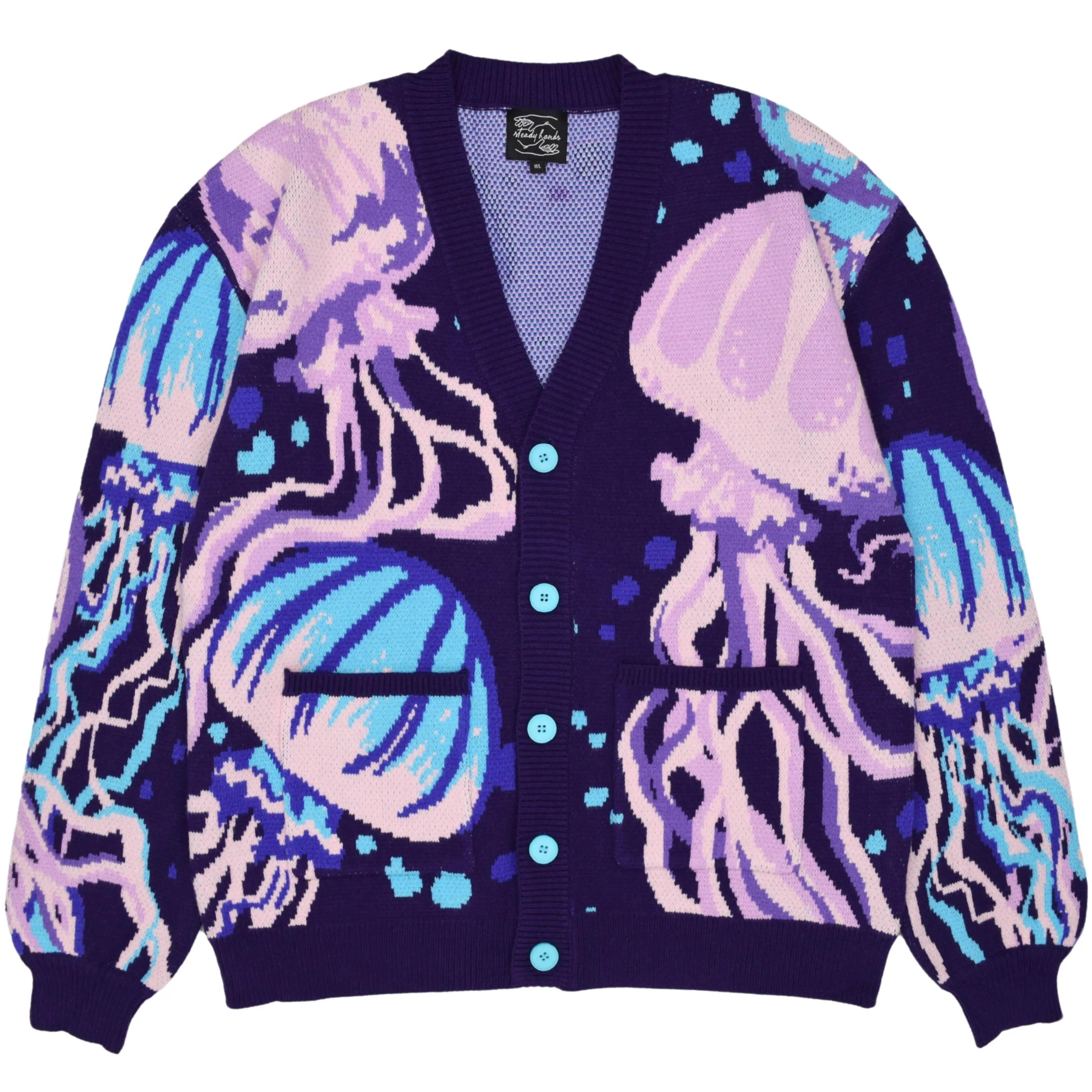 Dark Jellyfish Cardigan sold by Steady Hands