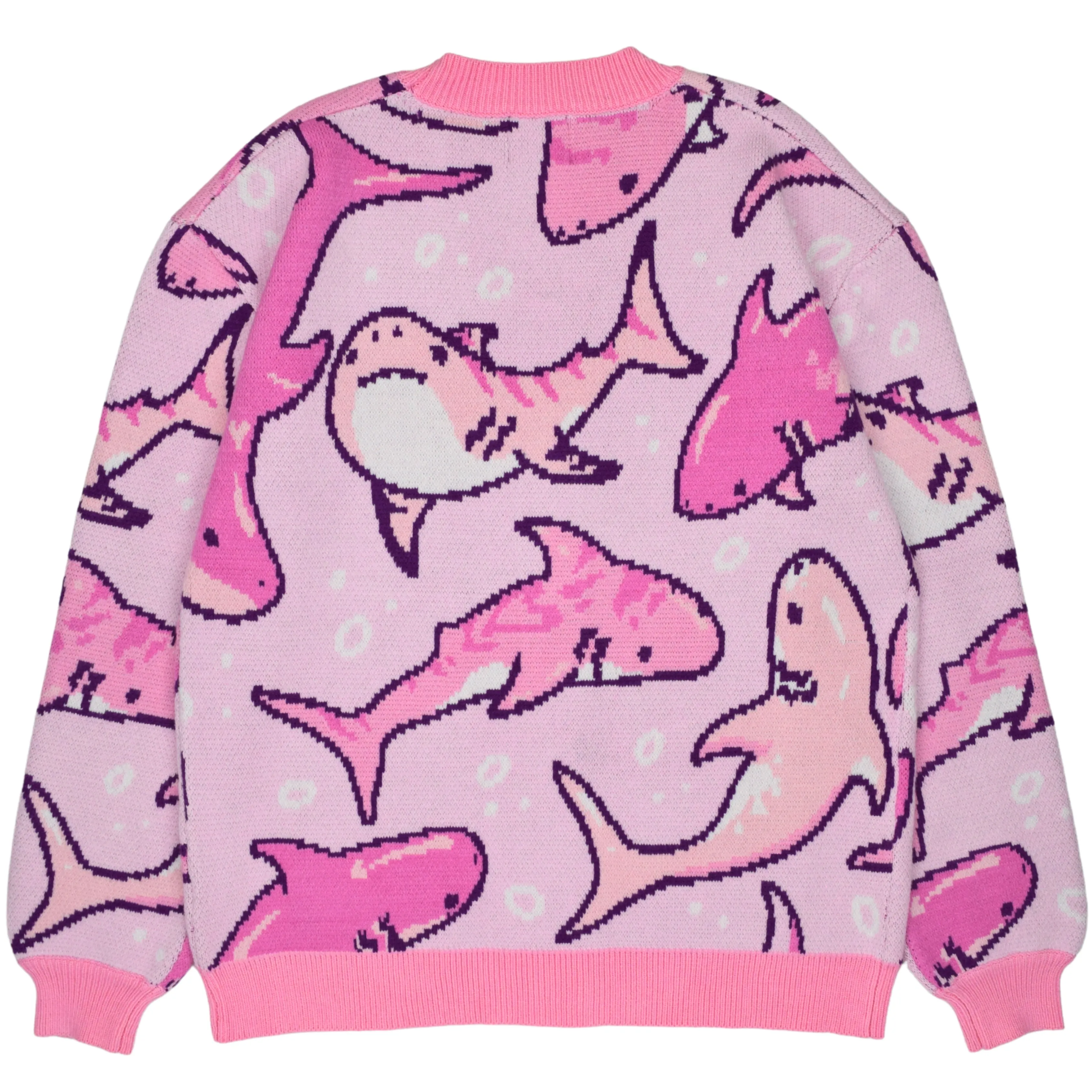 Pink Shark Cardigan sold by Steady Hands product image thumbnail 2