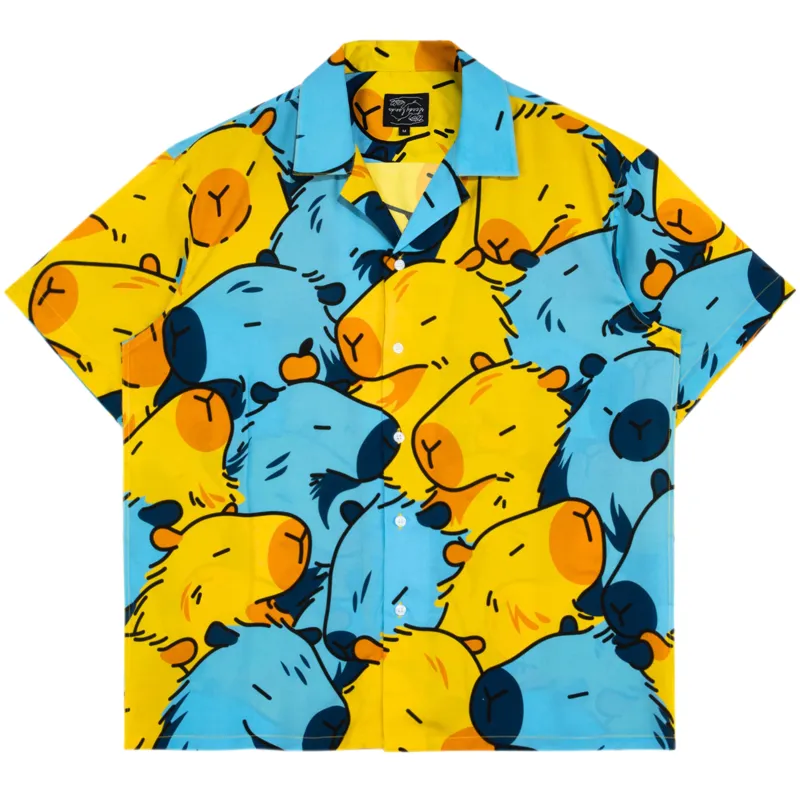 Aroace Capybara Button Up sold by Steady Hands