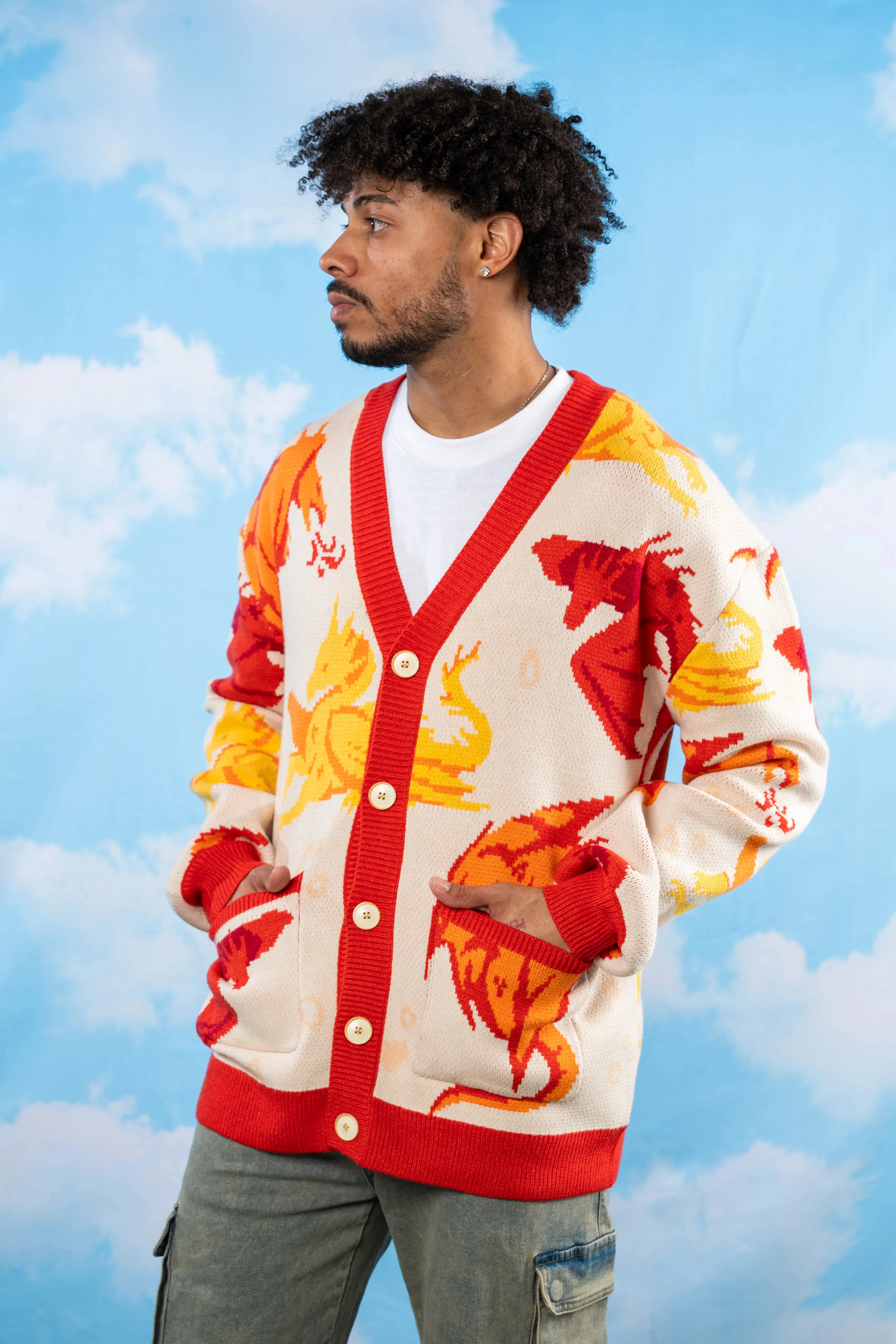 Dragon' Around Cardigan sold by Steady Hands product image thumbnail 3