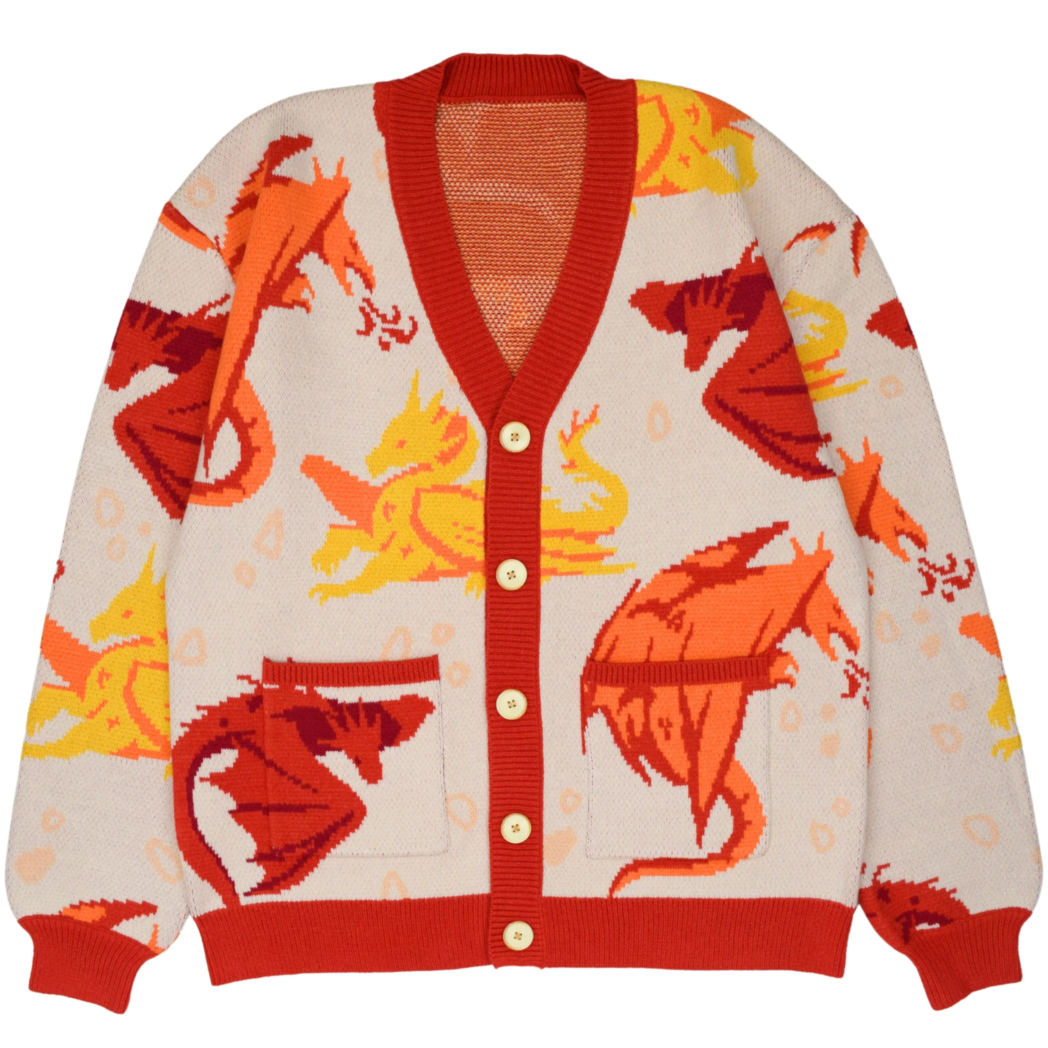 Dragon' Around Cardigan sold by Steady Hands