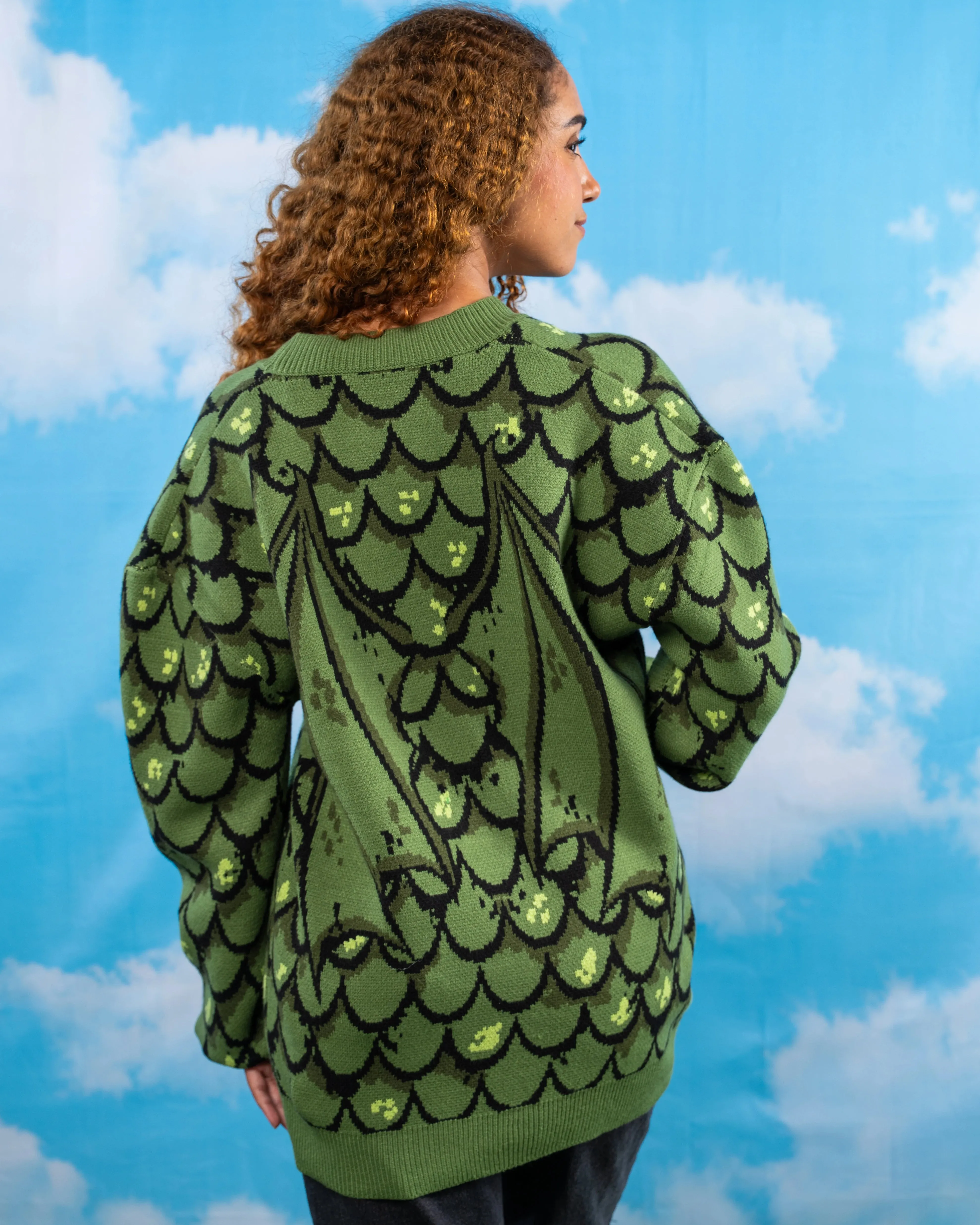 Green Dragon Cardigan sold by Steady Hands product image thumbnail 3