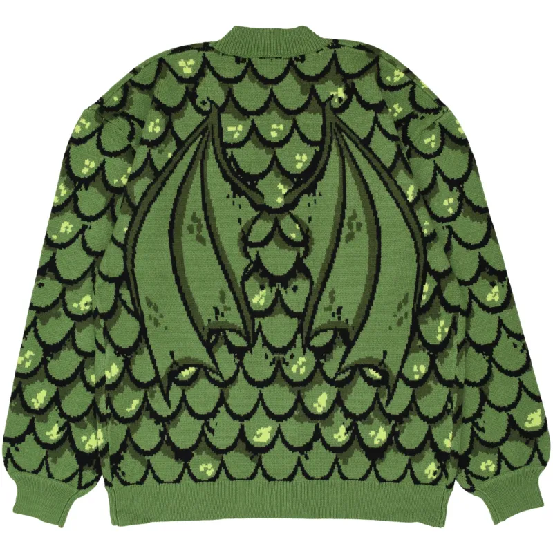 Green Dragon Cardigan sold by Steady Hands