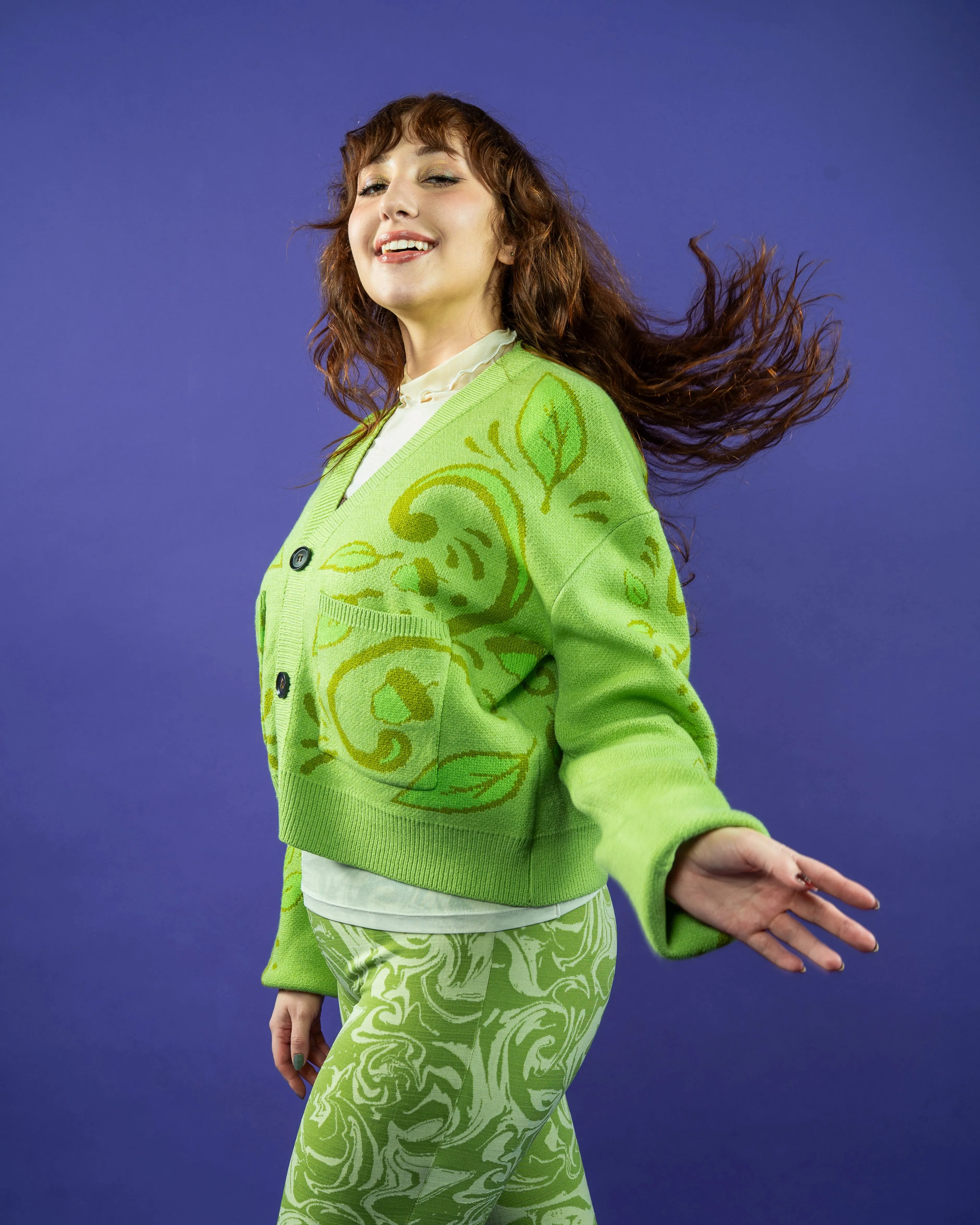 Cropped Illusen Cardigan sold by Steady Hands product image thumbnail 5