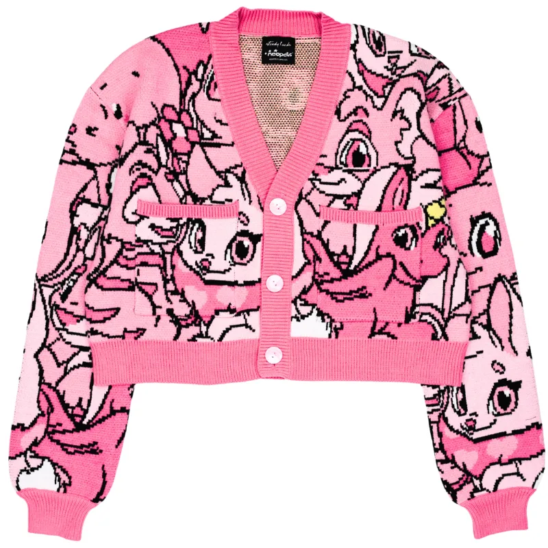 Pink Neopian Cropped Cardigan sold by Steady Hands