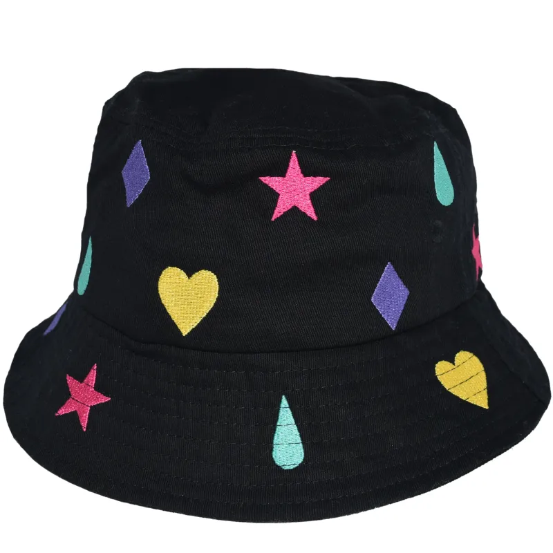 Black Clown Patterned Bucket Hat sold by Steady Hands