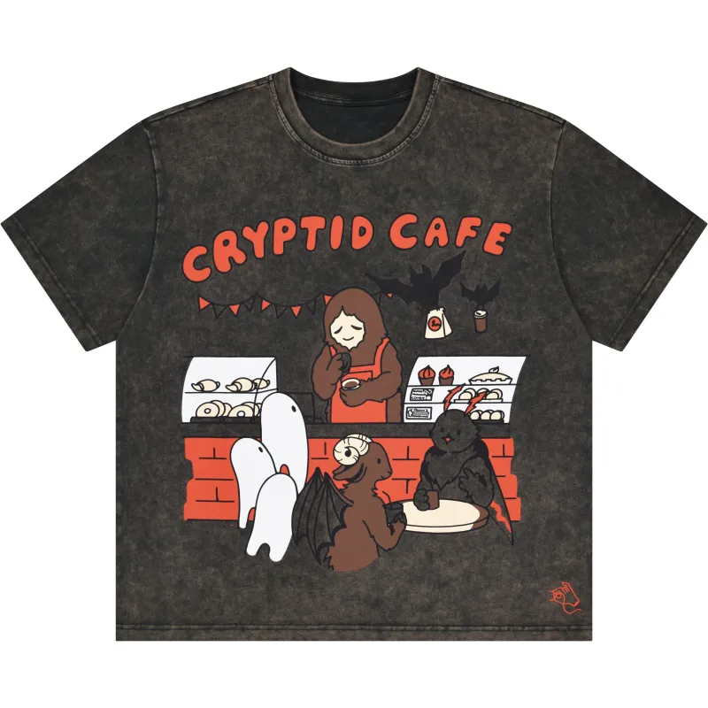 Cryptid Cafe Tee sold by Steady Hands