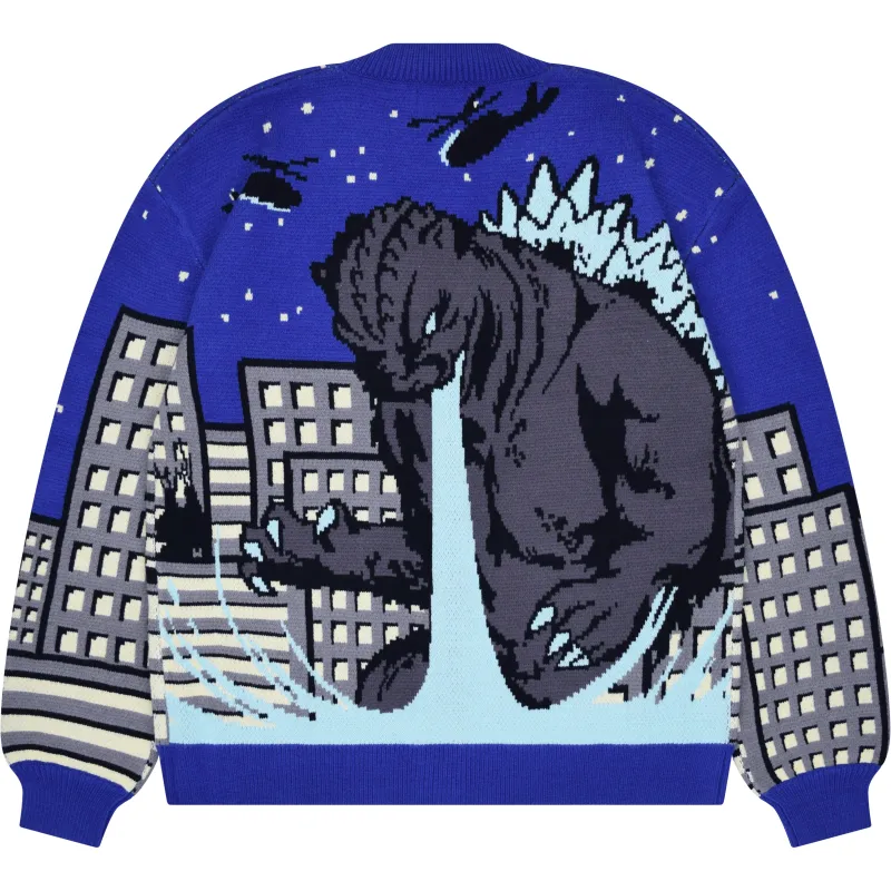 Godzilla Cardigan sold by Steady Hands