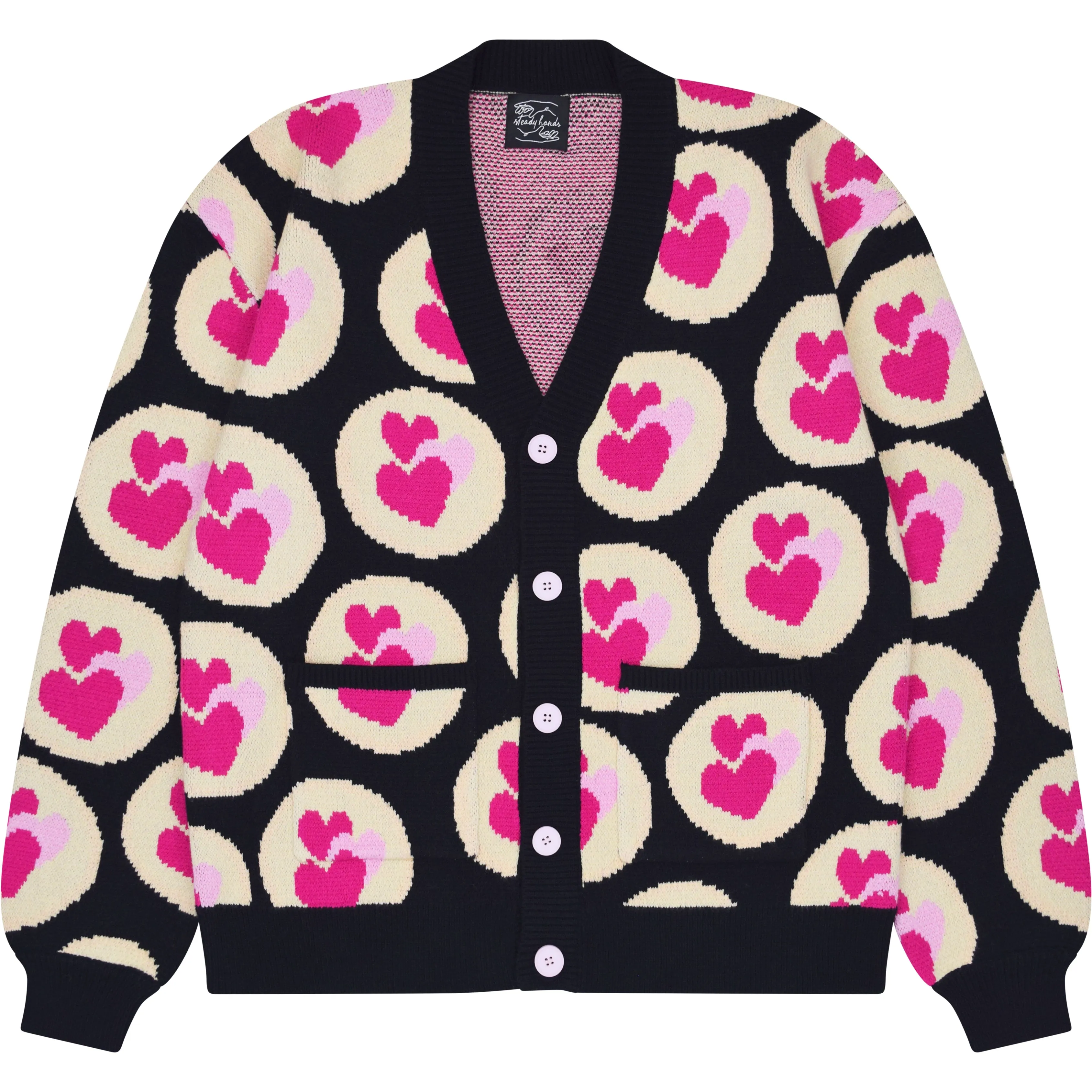 Valentine's Cookie Cardigan sold by Steady Hands