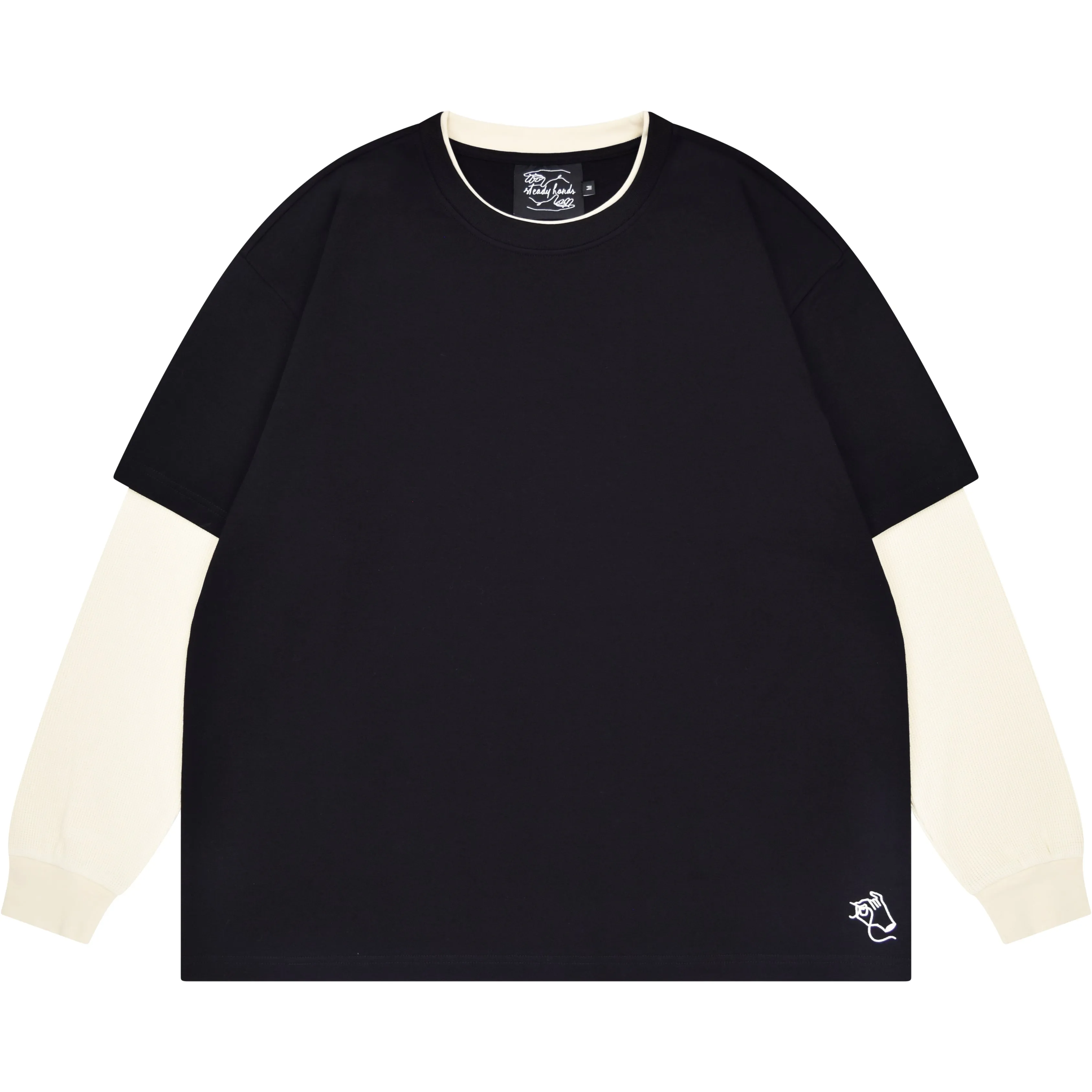 Layered Waffle Knit Long Sleeve sold by Steady Hands