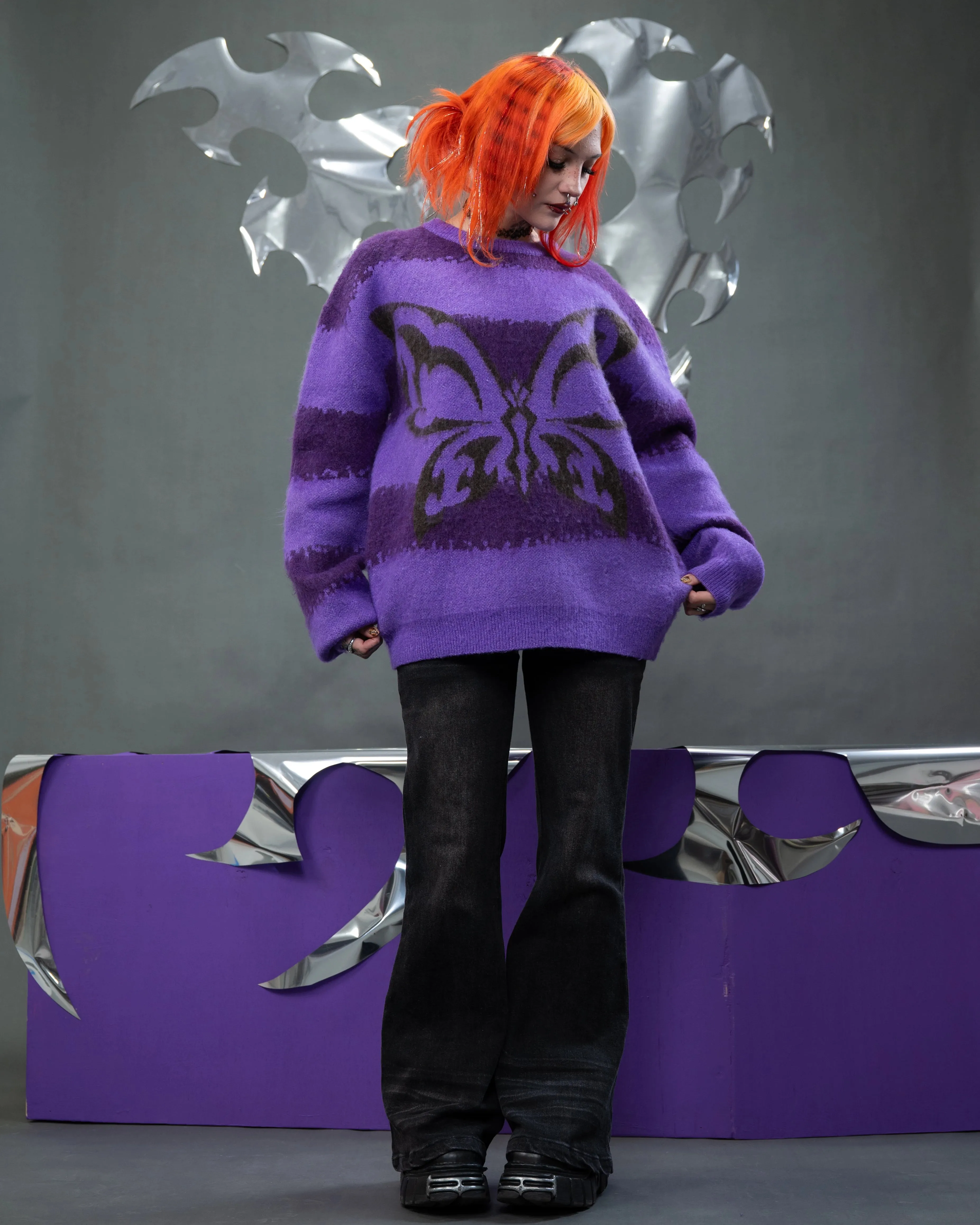 Cyber Butterfly Sweater sold by Steady Hands product image thumbnail 3