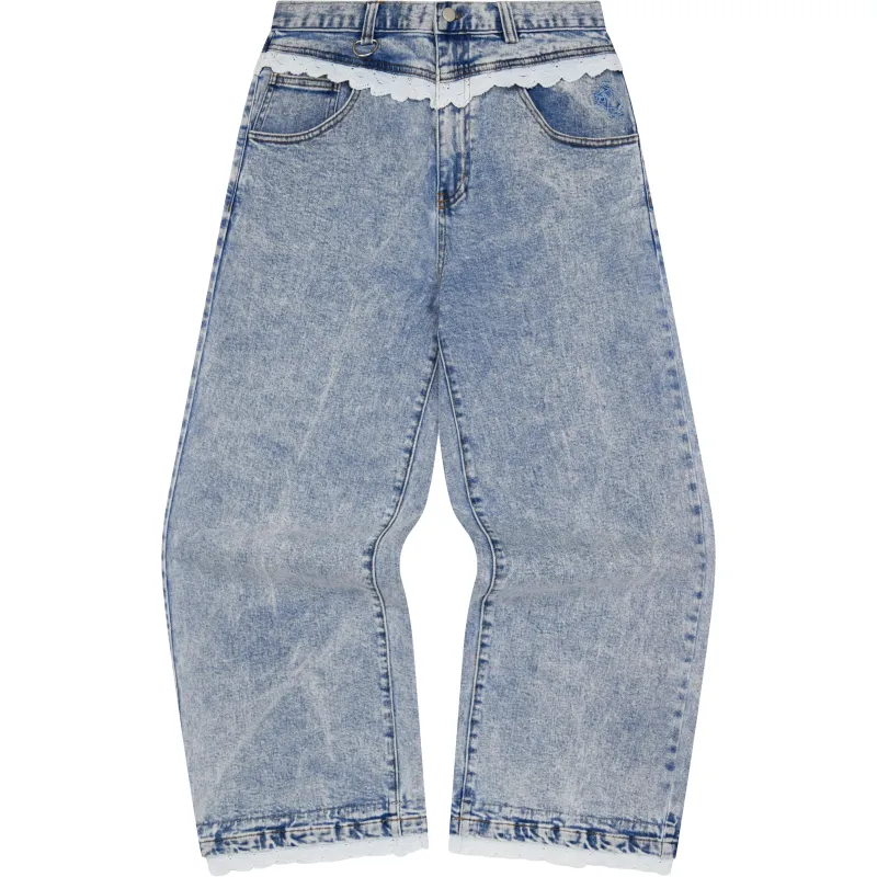 Blue Lace Jeans made by Steady Hands