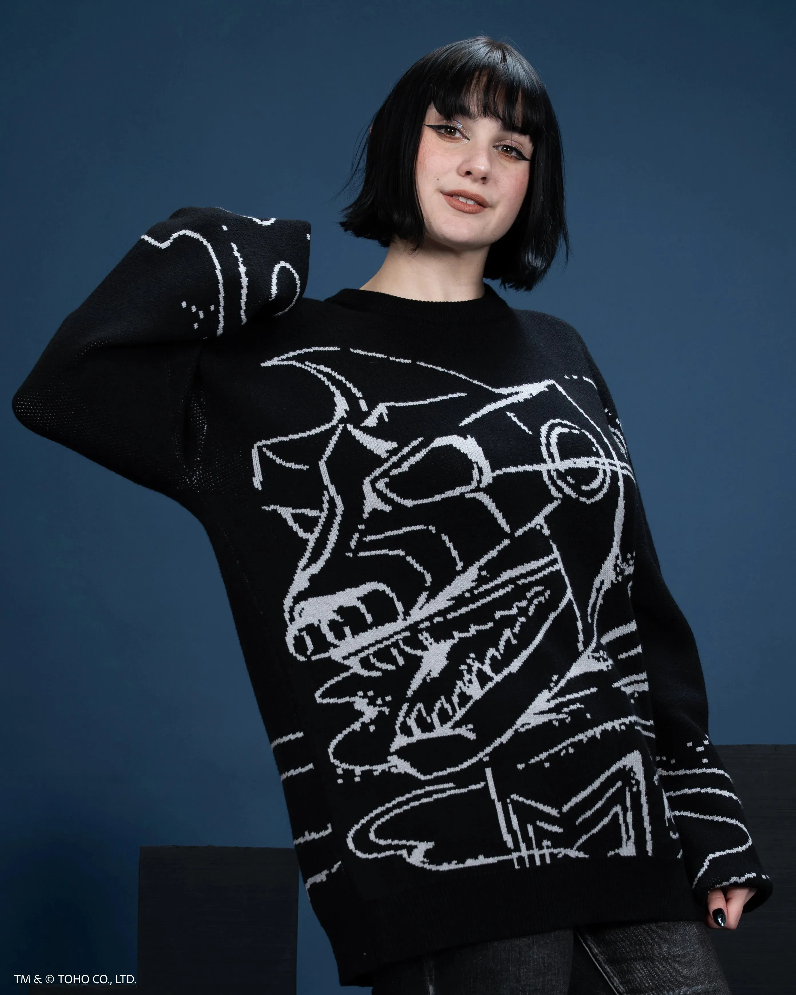 Mechagodzilla Attack Sweater sold by Steady Hands product image thumbnail 4